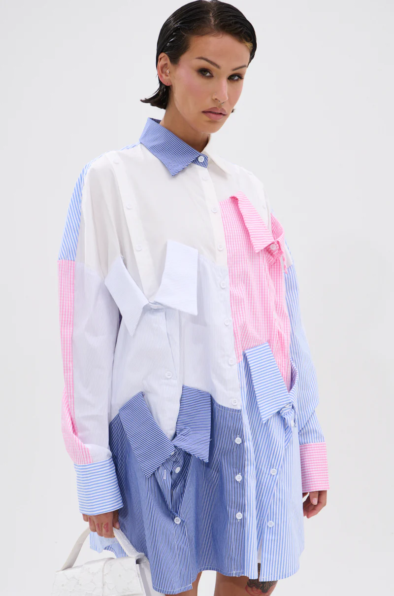 My Boyfriends Shirt Poplin Mini Dress