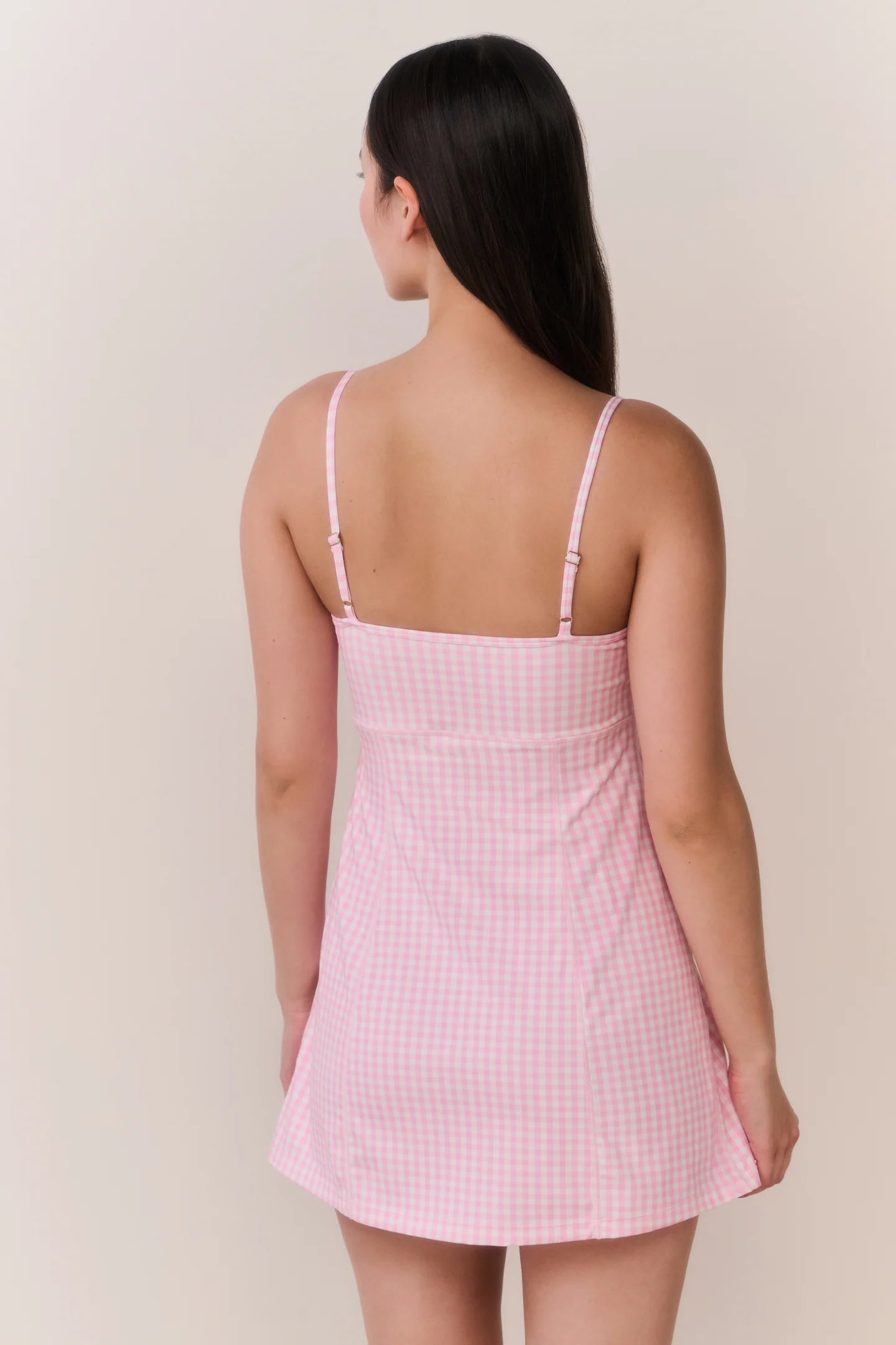 Vivianna Gingham Print Active Dress