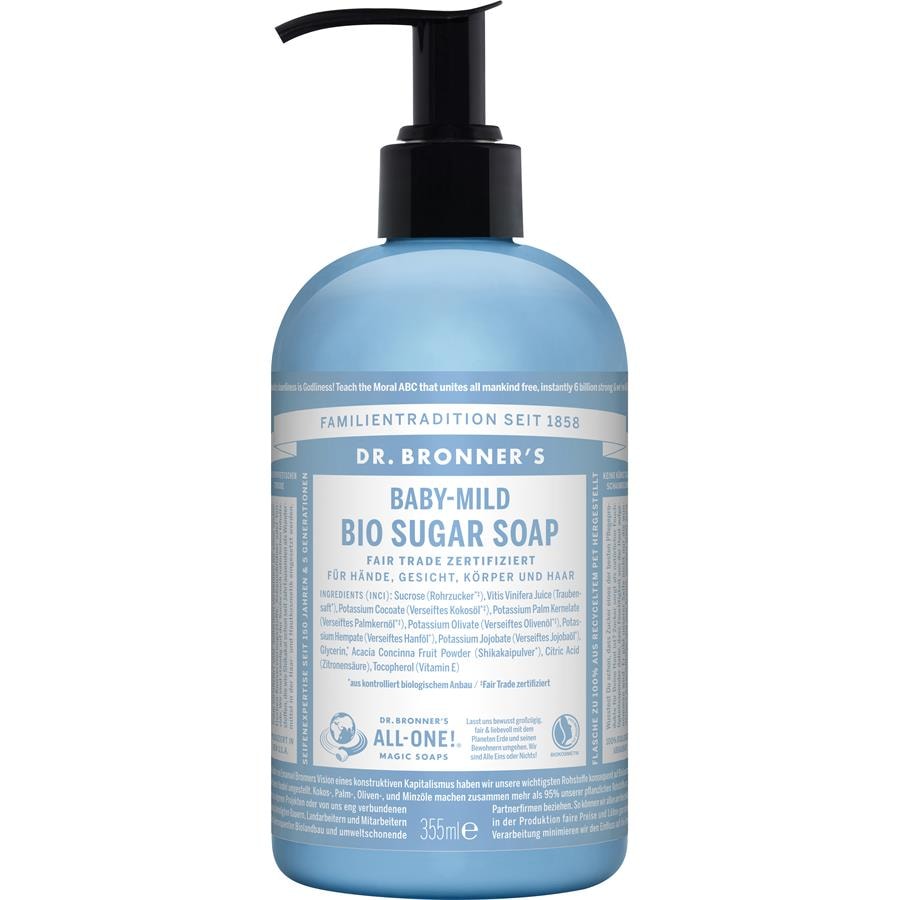 Dr. Bronner's Mydła w płynie Organiczne mydło cukrowe dla niemowląt