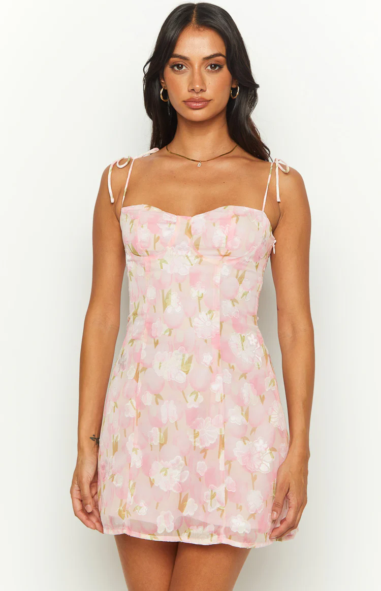 Penny Lane Pink Floral Mini Dress - luluinthesky