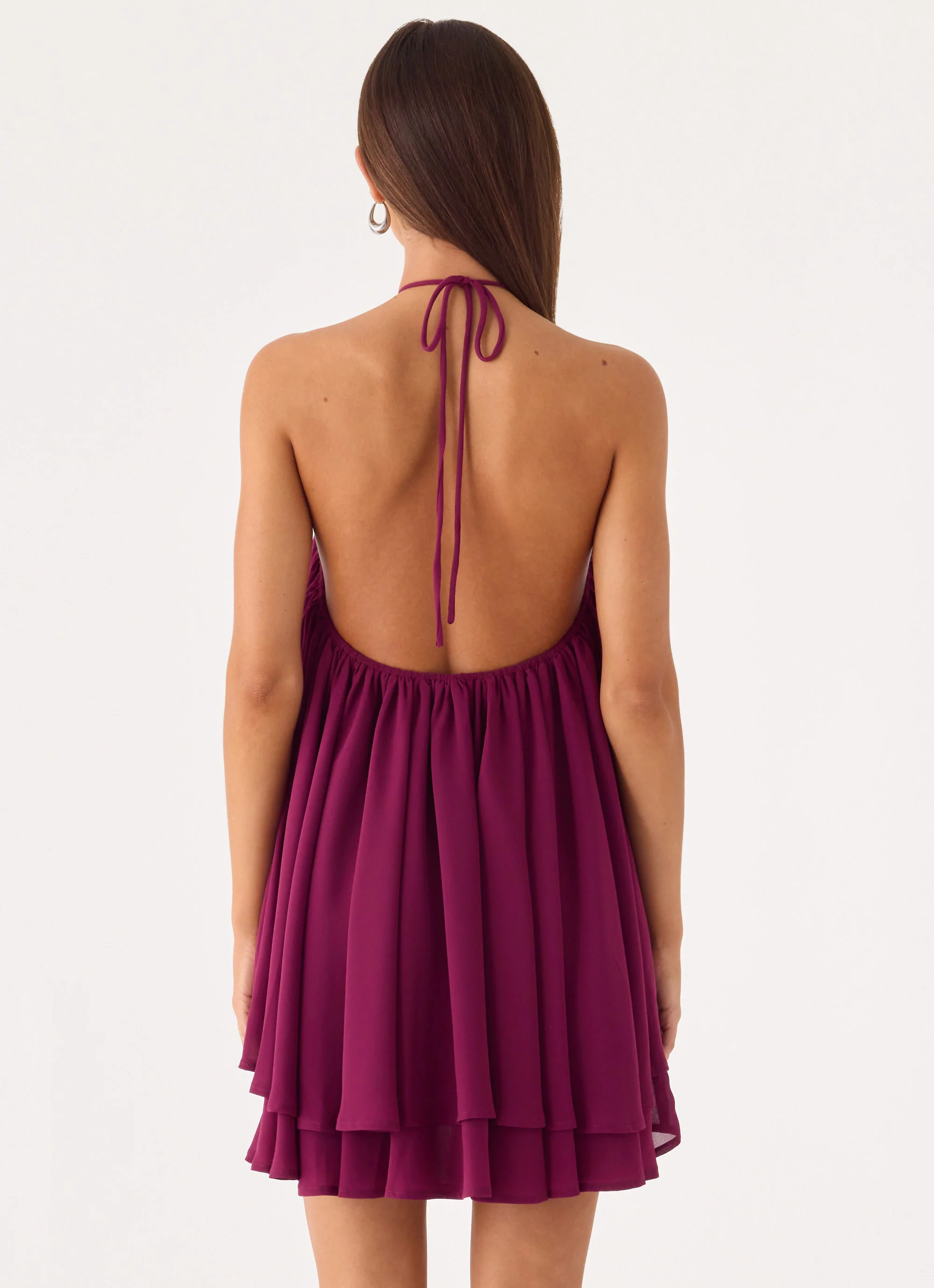 Alicelle Halter Mini Dress - Plum