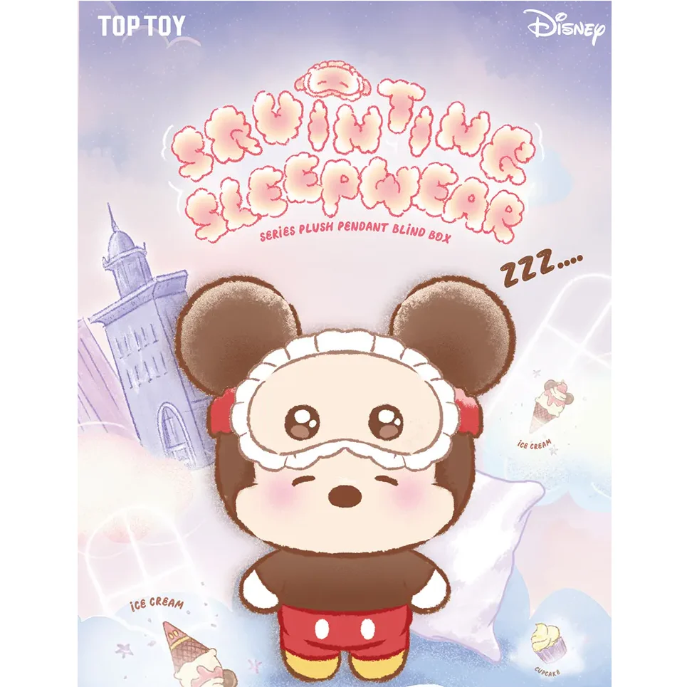 TOP TOY x Disney Squinting Sleepwear Series Plush Pendant Blind Box (1pc)