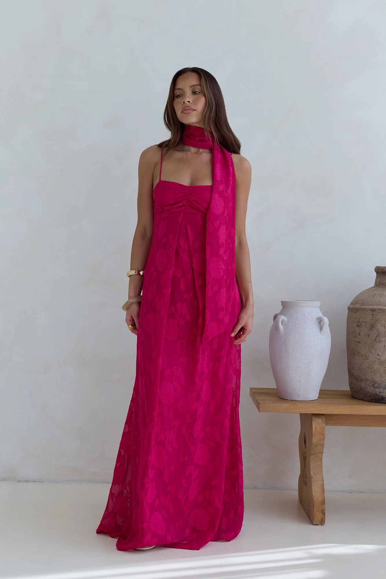 Flirt With Fire Maxi Dress Pink