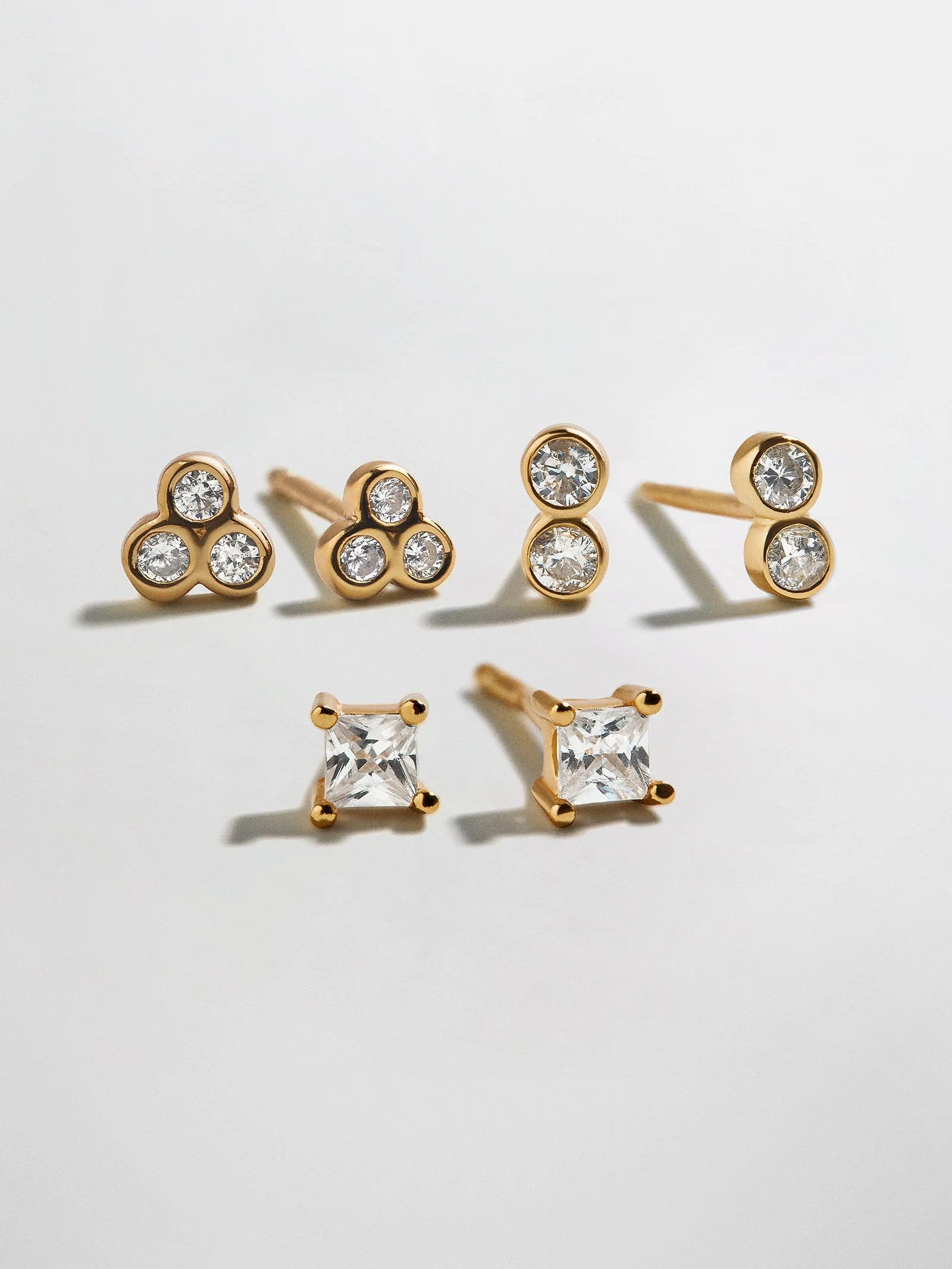 Beckett Waterproof Earring Set - Gold/Pavé
