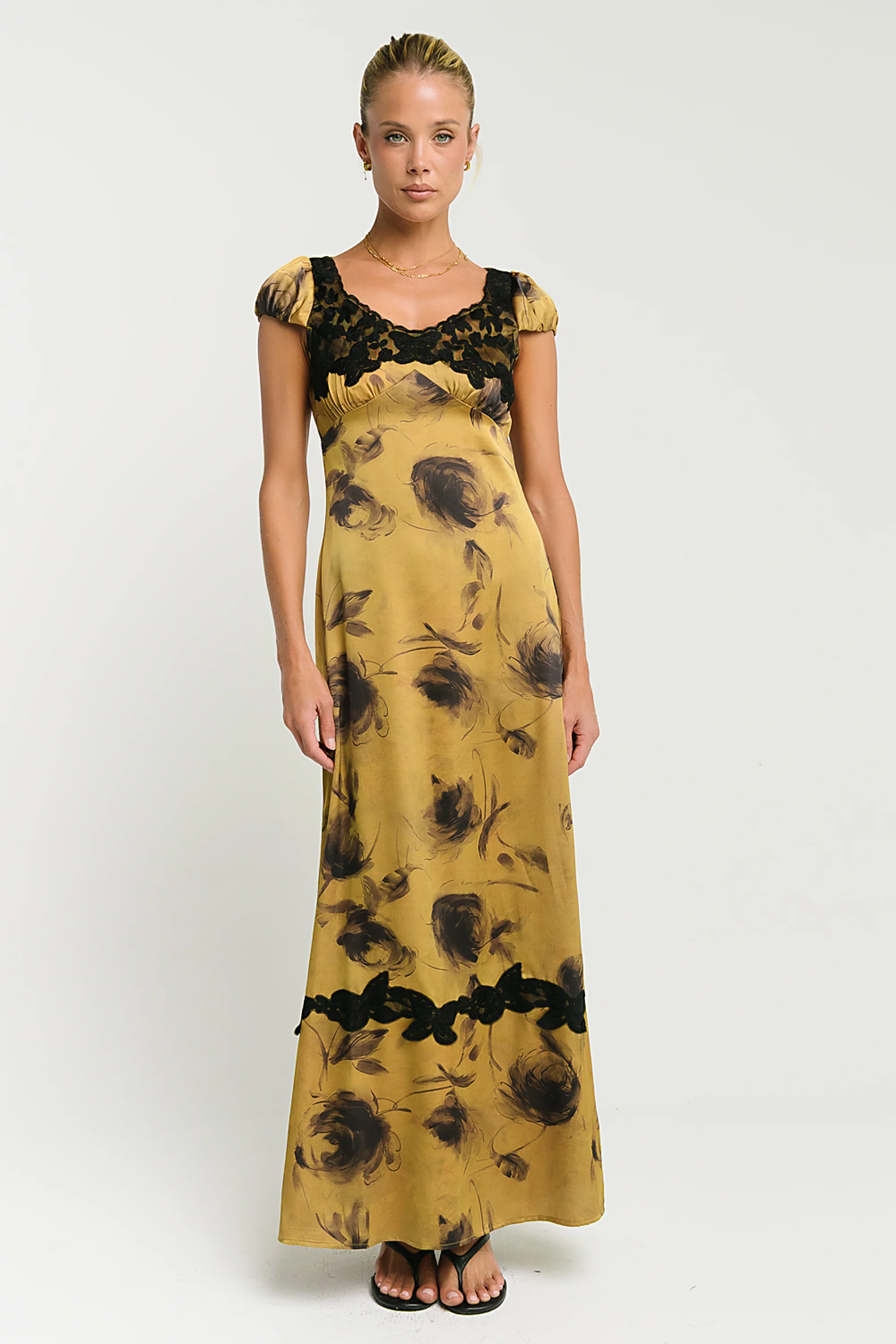 Marianna Maxi Dress in Chartreuse