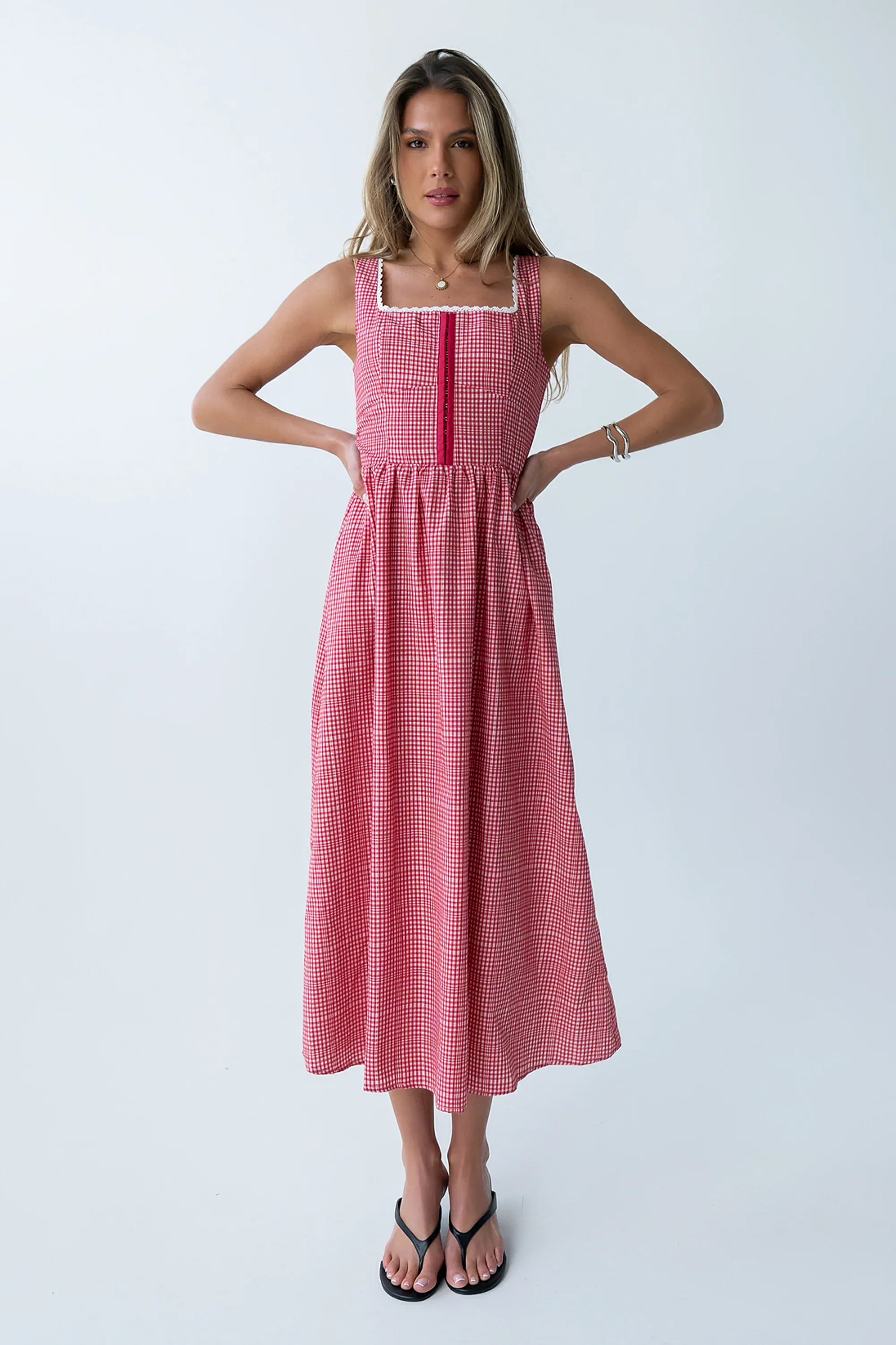 Kenzy Plaid Midi Dress