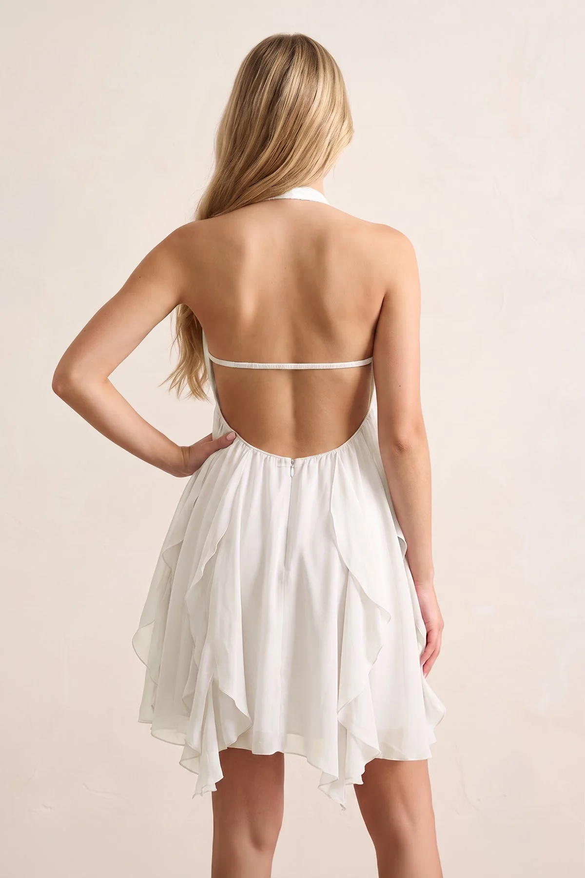 Dusty Pink Ruffled A-Line Sweetheart Ruched Homecoming Dress