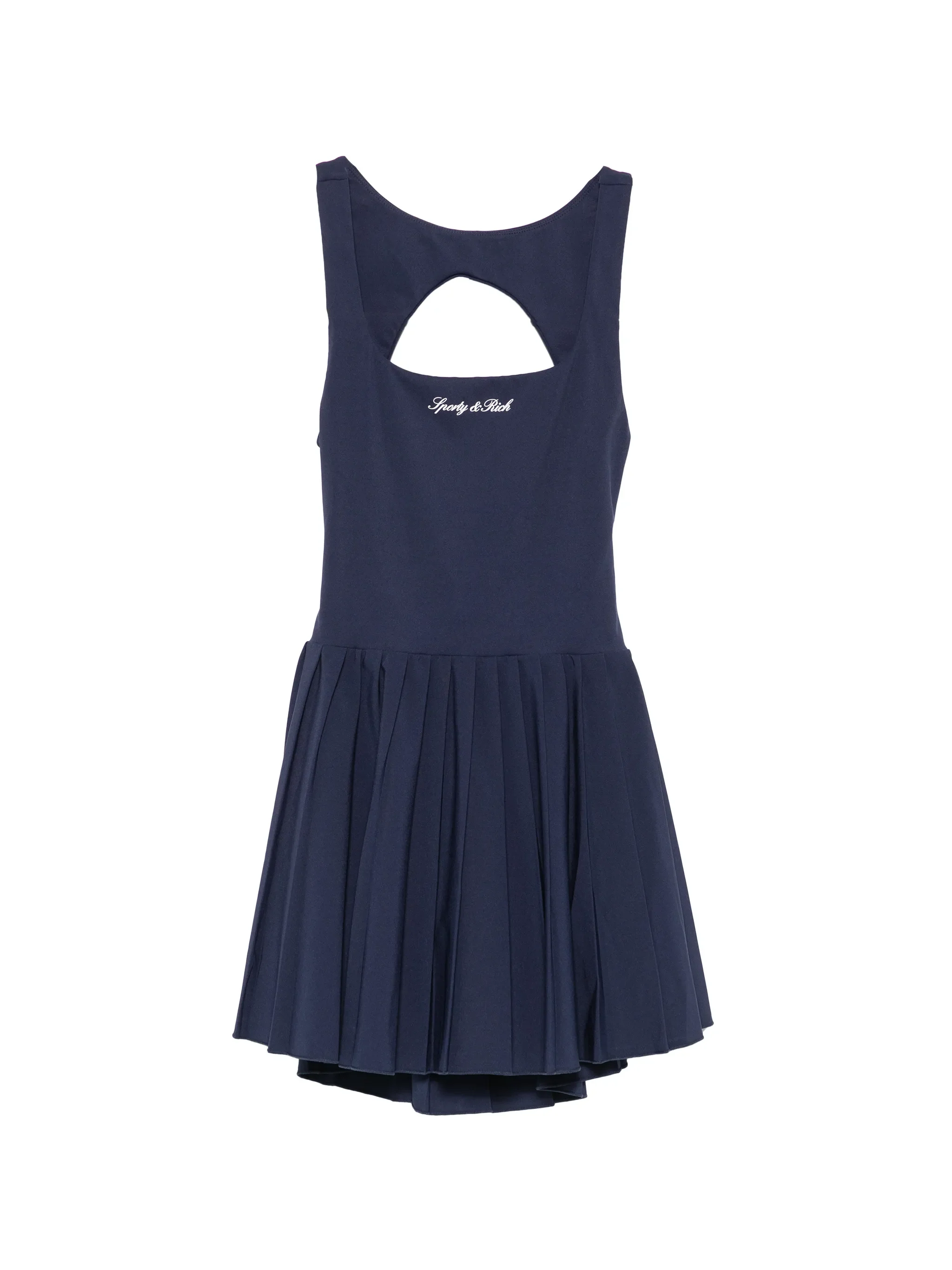 Sporty & Rich logo-print pleated performance dress
