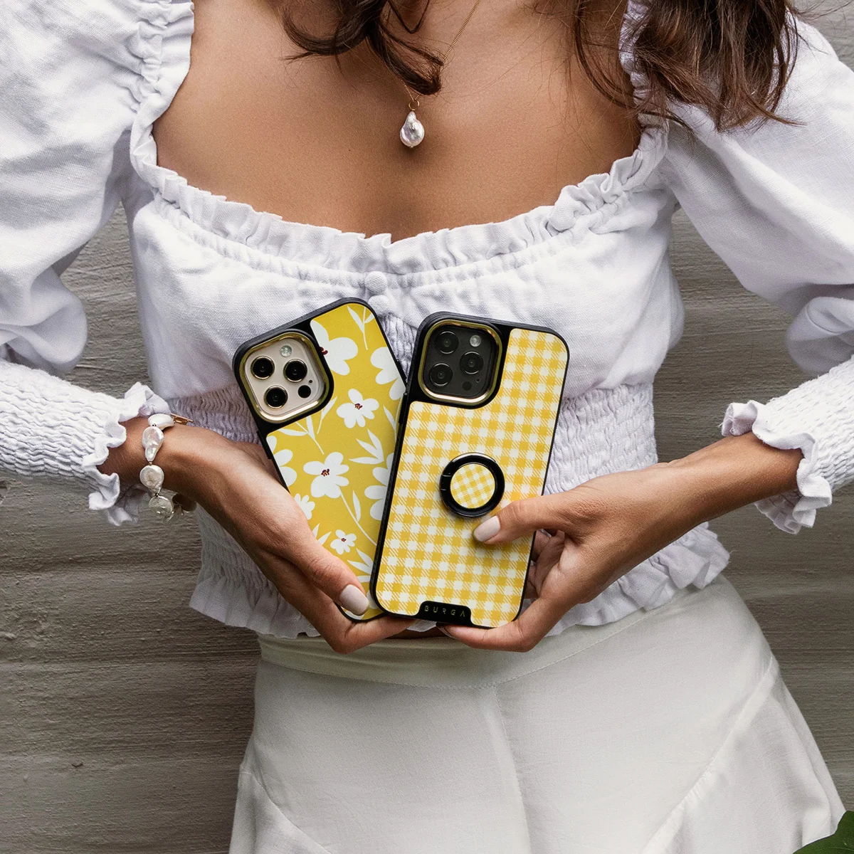 Tuscan Sun - Yellow Plaid iPhone 11 Pro ケース
