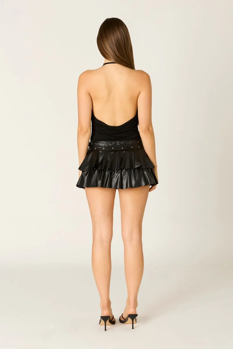 Grommet Trim Leather Mini