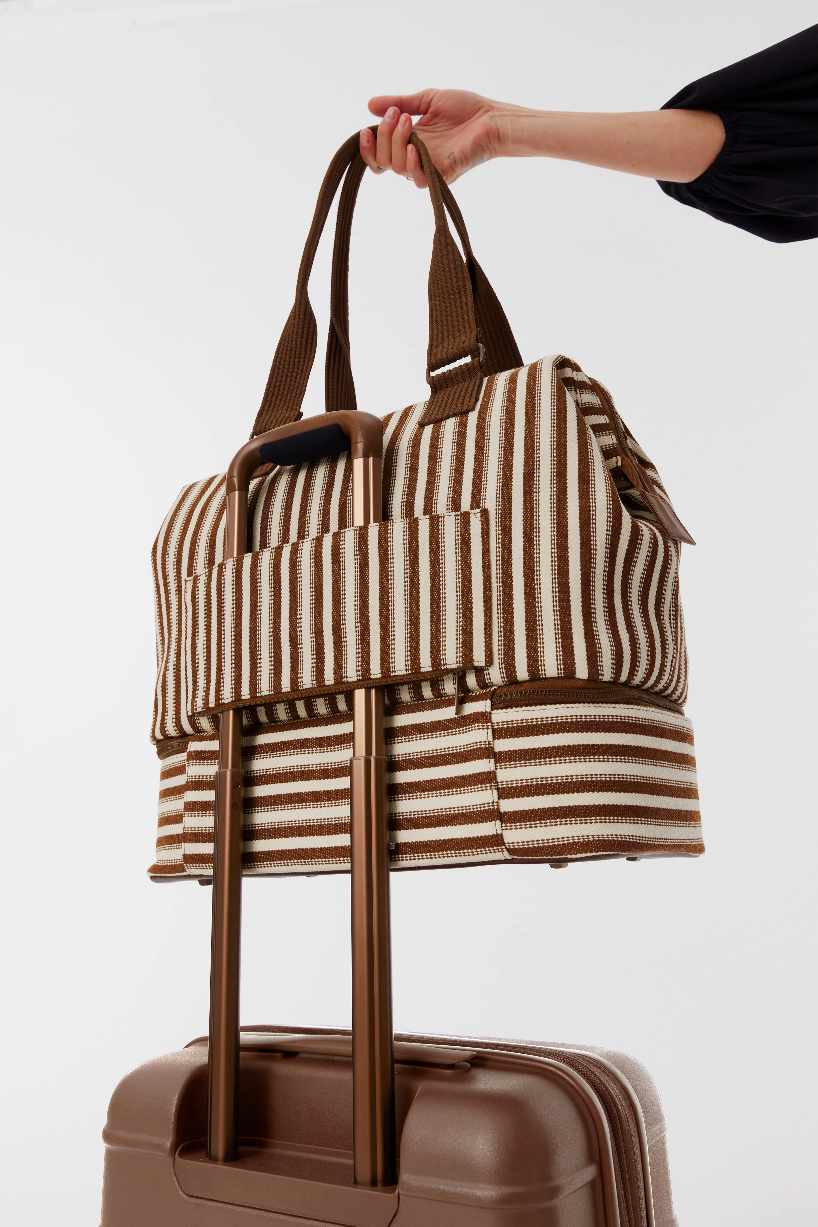 BEIS 'The Mini Weekender in Maple Stripe
