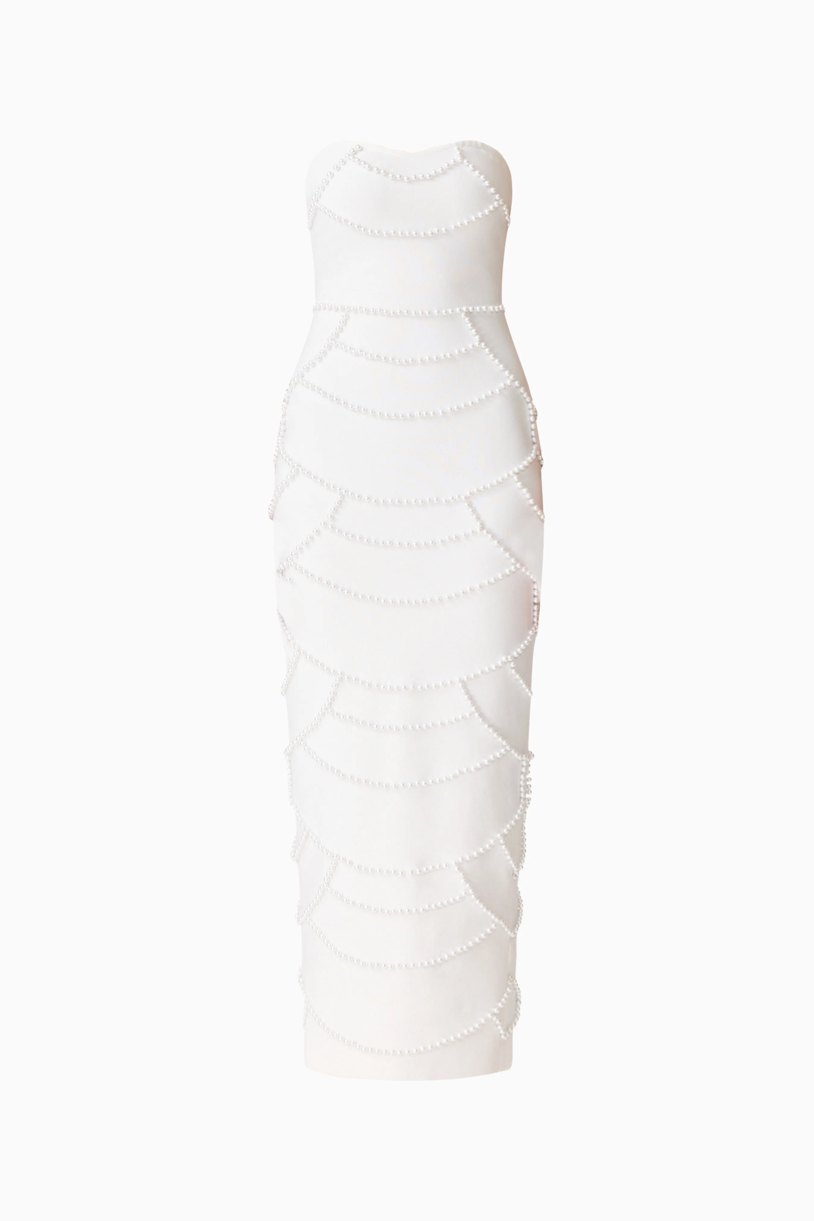 Lucine Strapless Gown in White