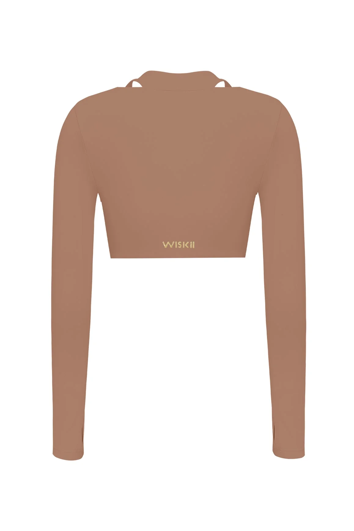 Twist-Front Shoulder Cut Crop Top