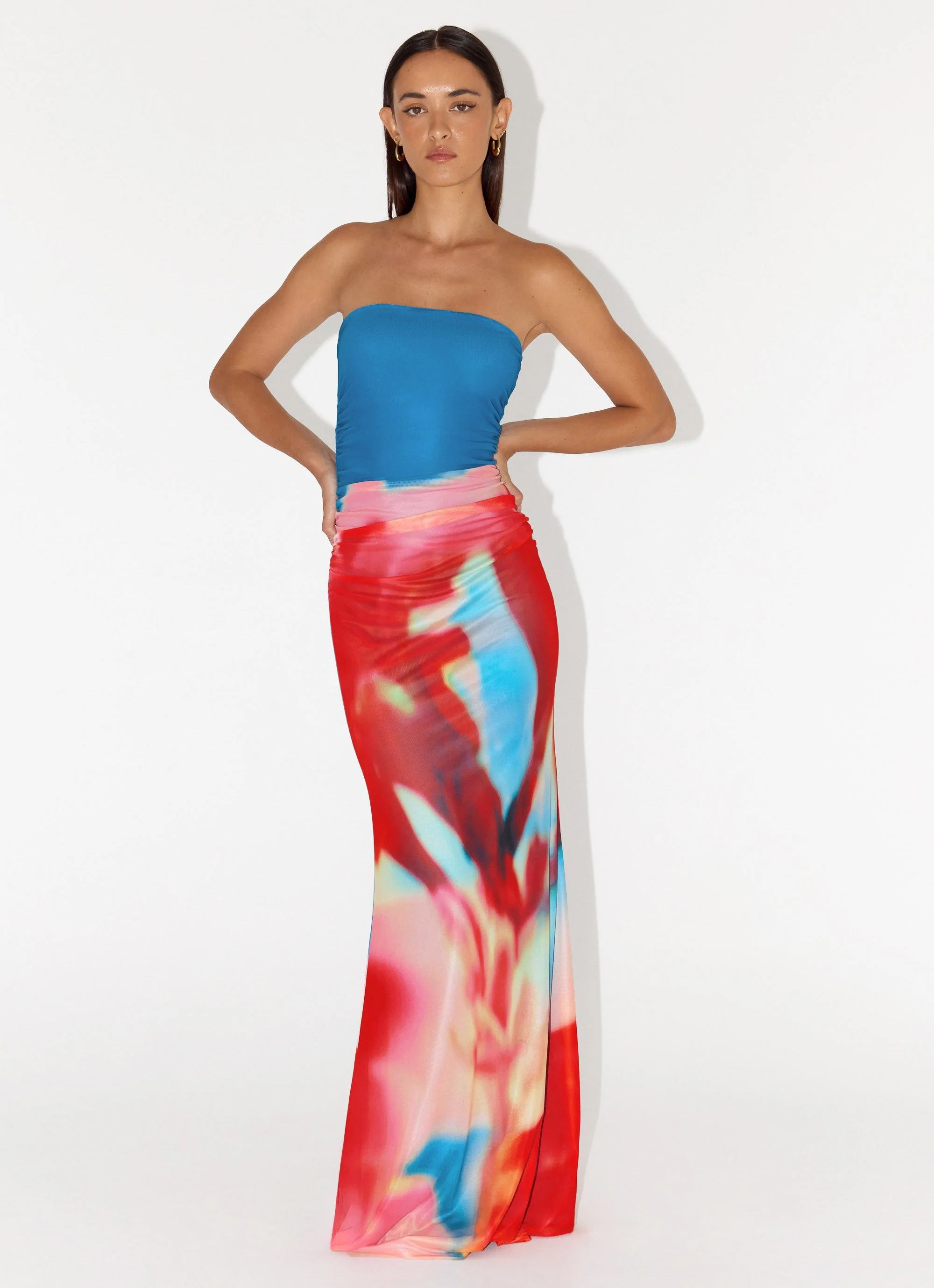Iroha Strapless Maxi Dress - Twilight Petal