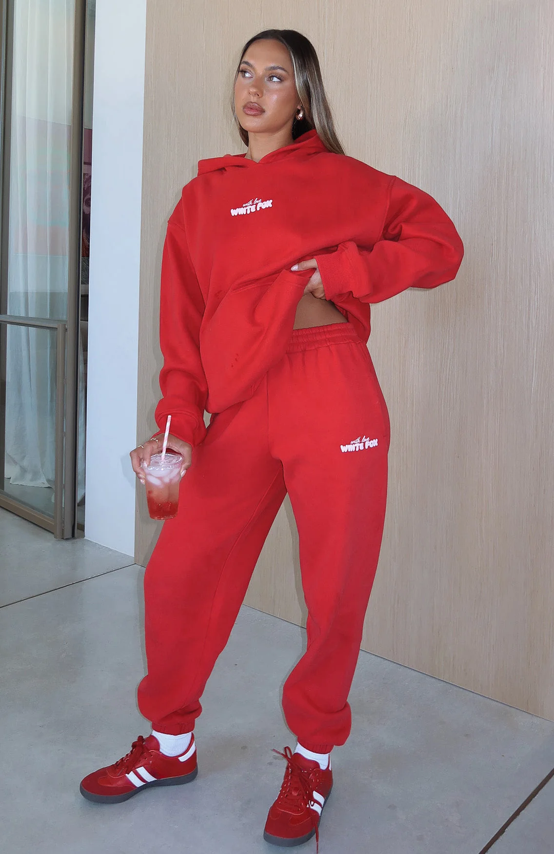 With Love In The Moment Sweatpants Red