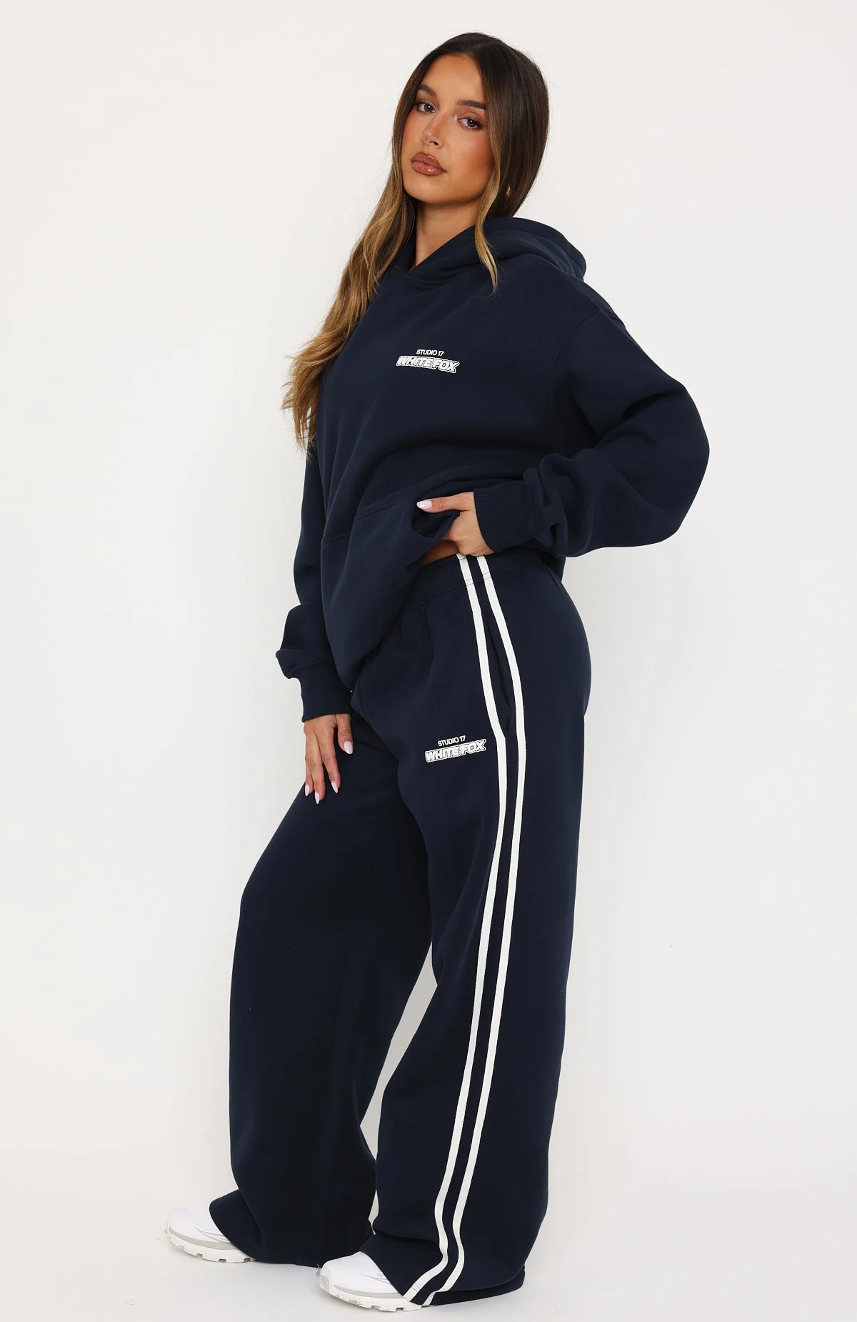 Studio 17 Spencer Wide Leg Sweatpants Navy