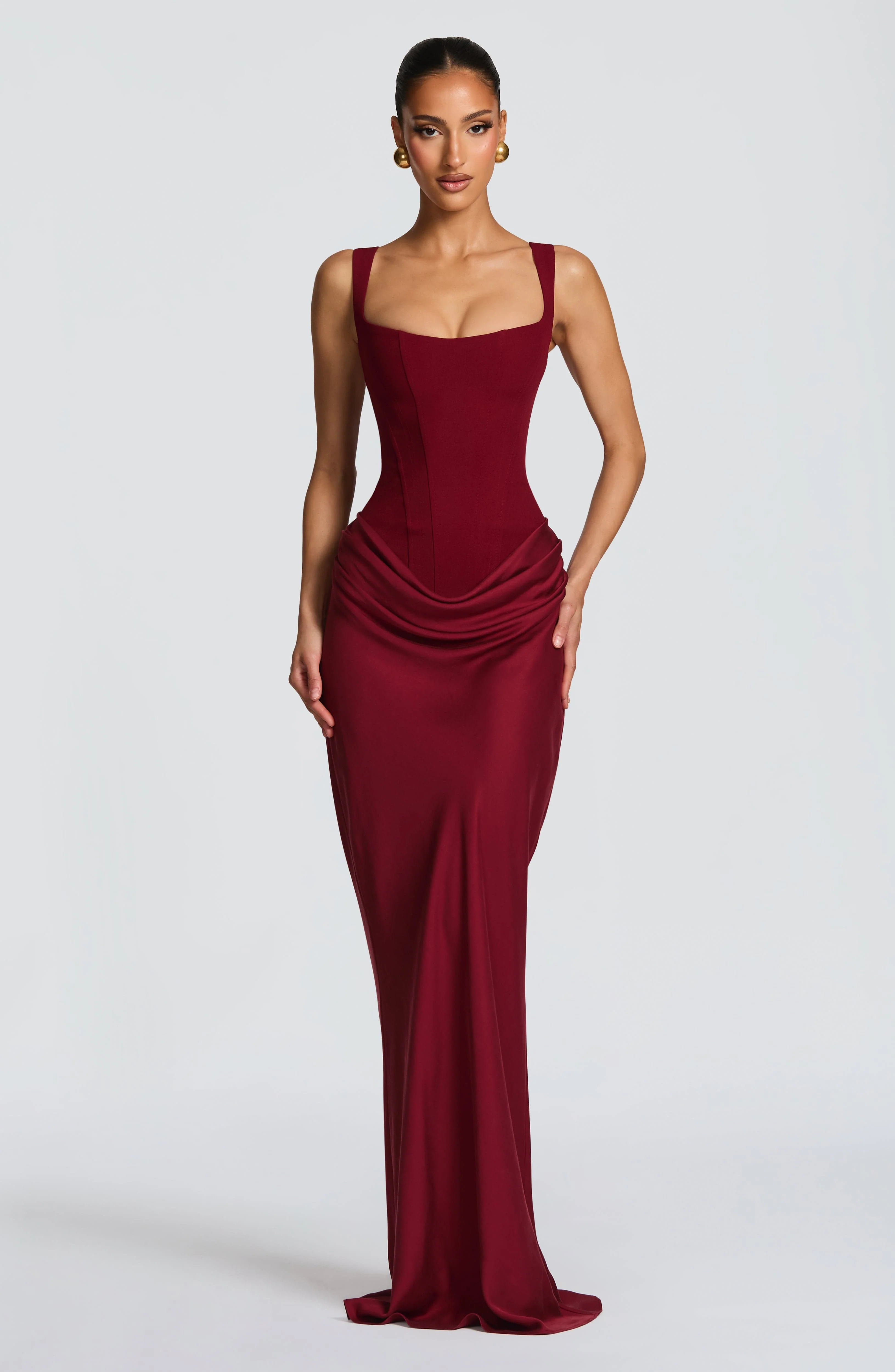 Cornelia Maxi Dress - Burgundy