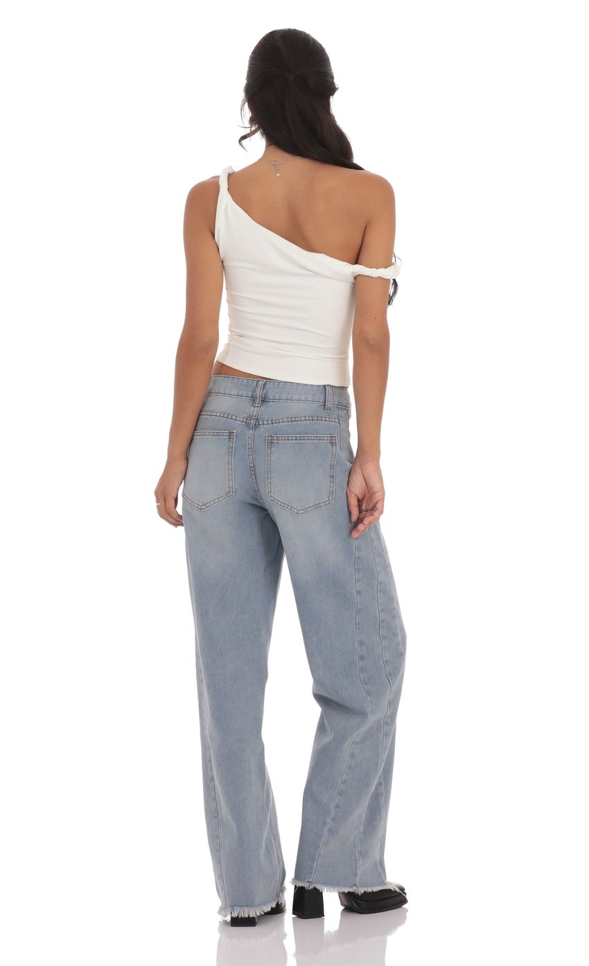 Faded Cutoff Jeans in Denim