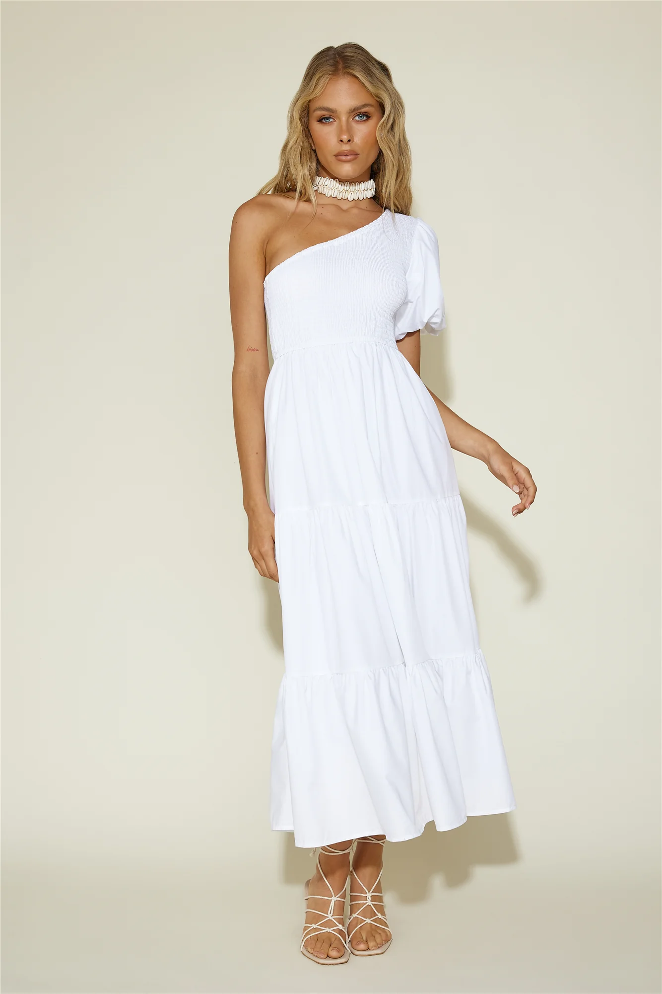 Strawberry Daiquiri Maxi Dress White - luluinthesky