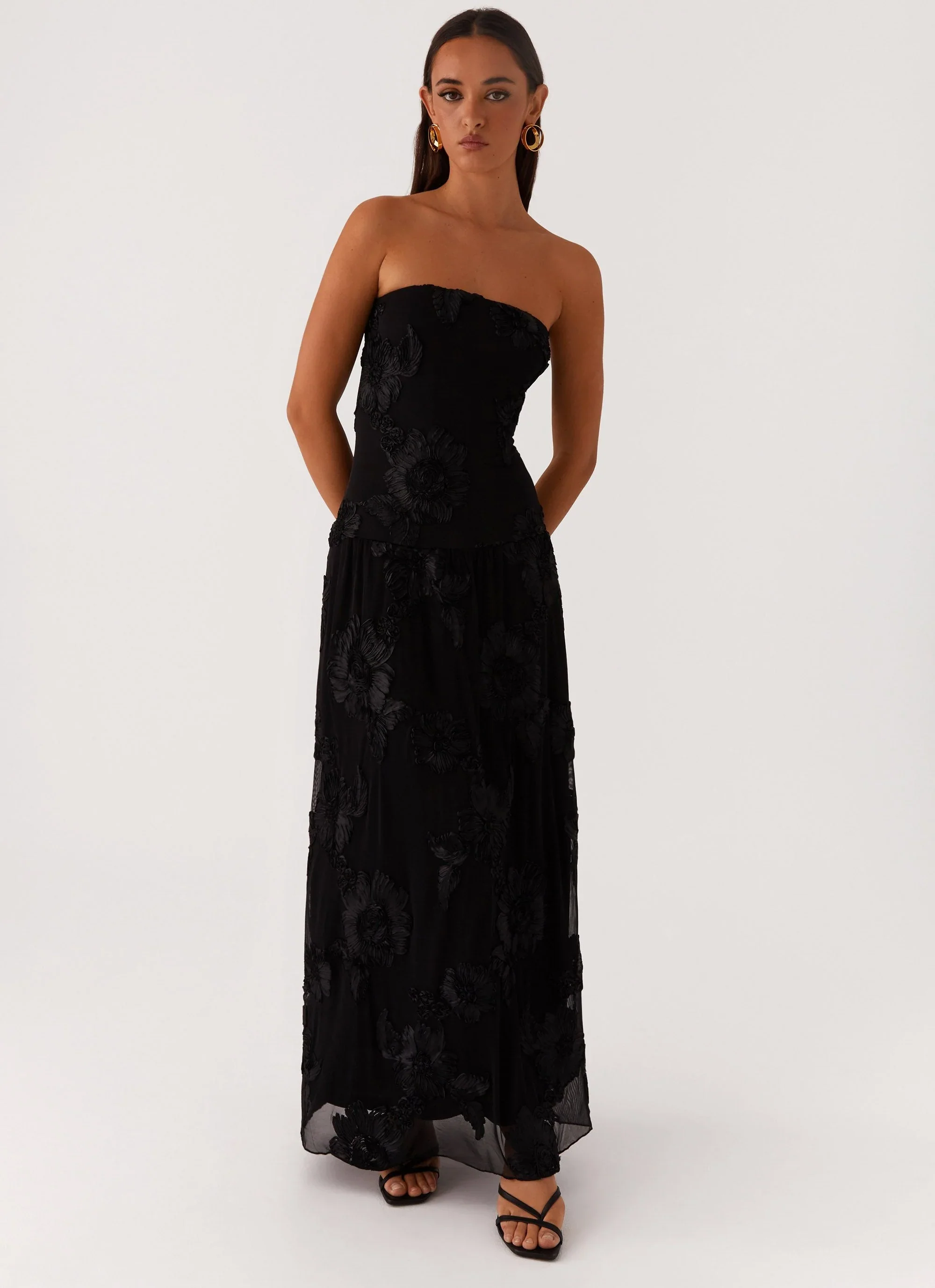 After Light Maxi Dress - Black - luluinthesky