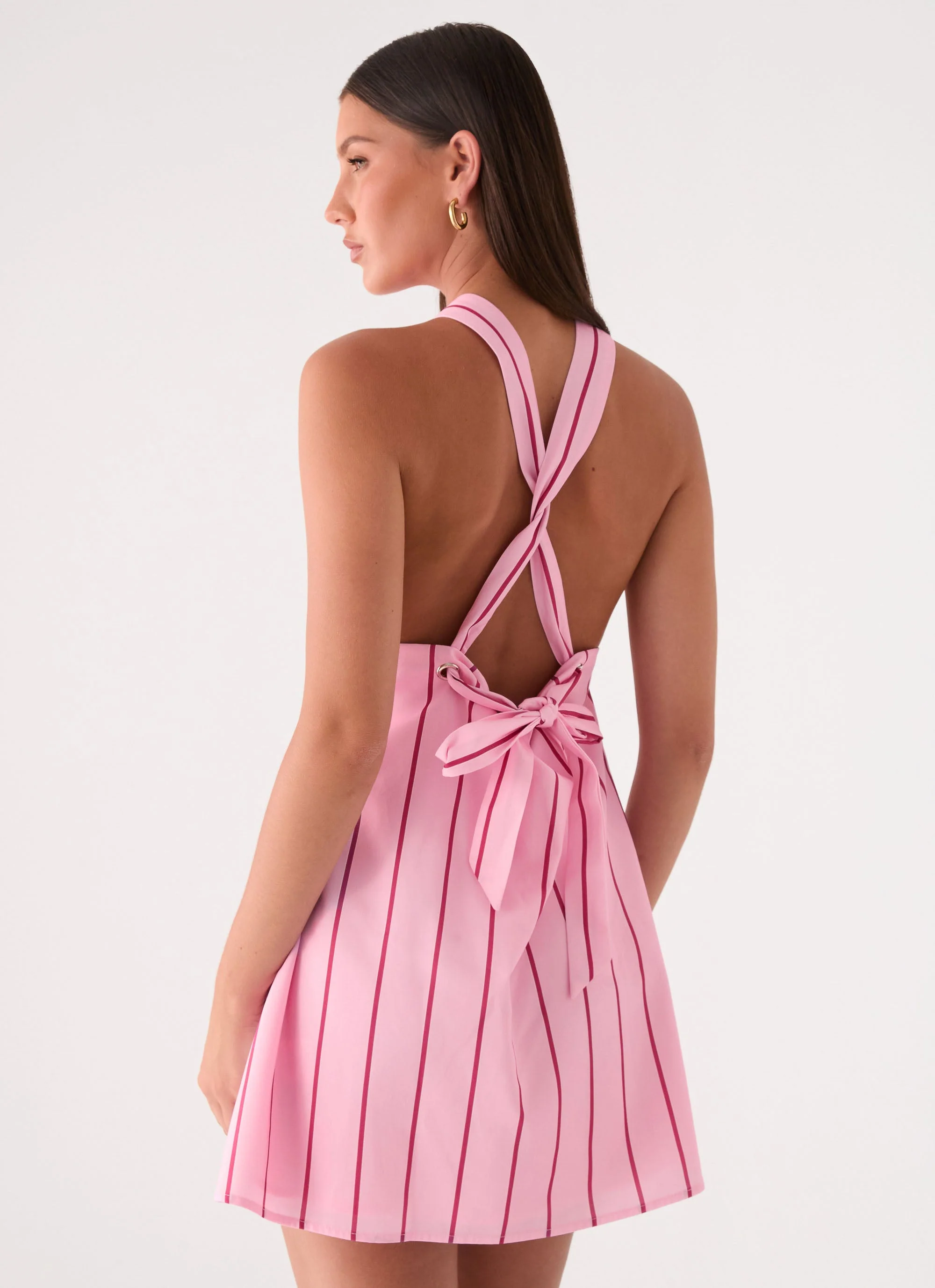 Malric Mini Dress - Strawberry Stripe - luluinthesky