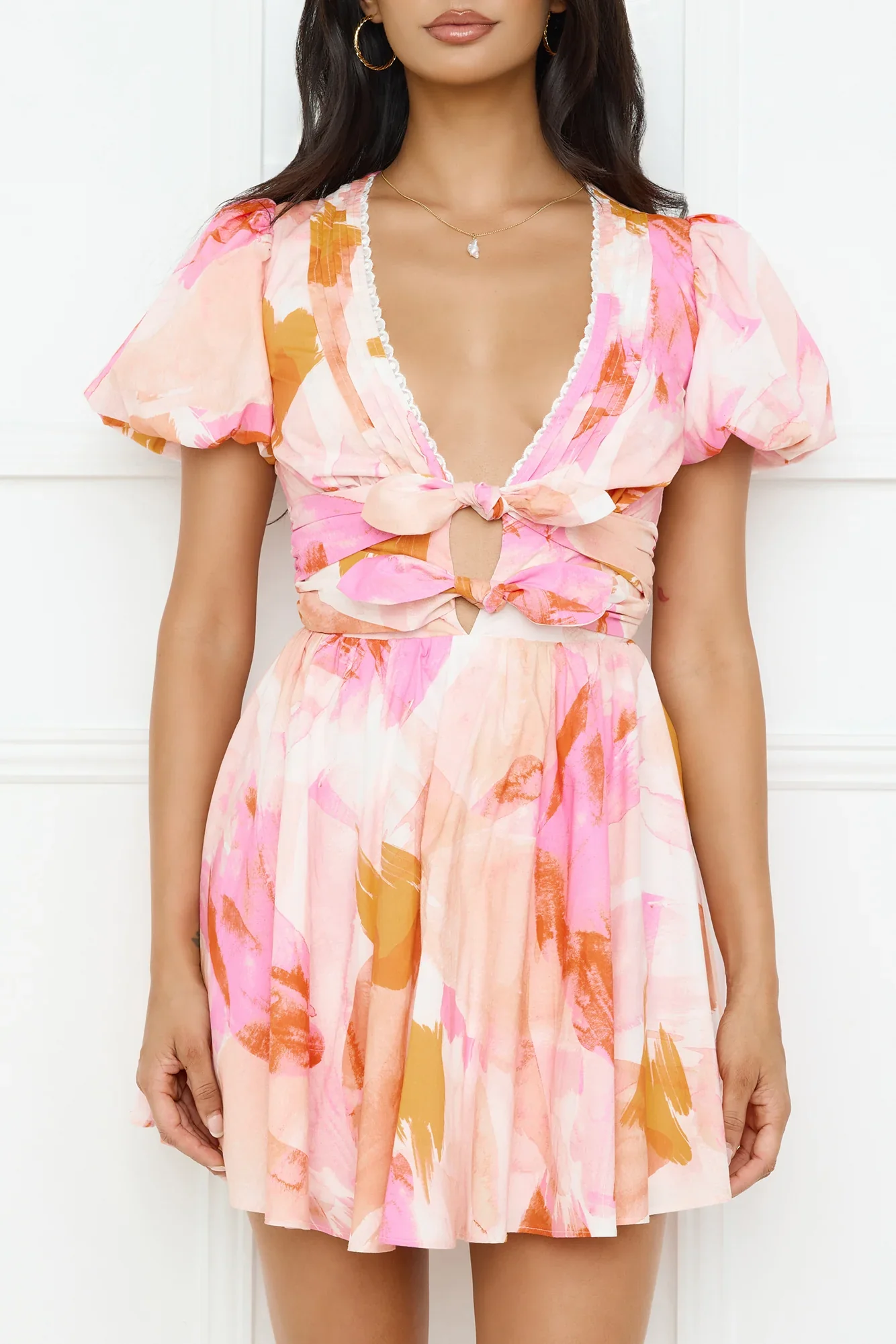 Cherry Bombshell Mini Dress Pink