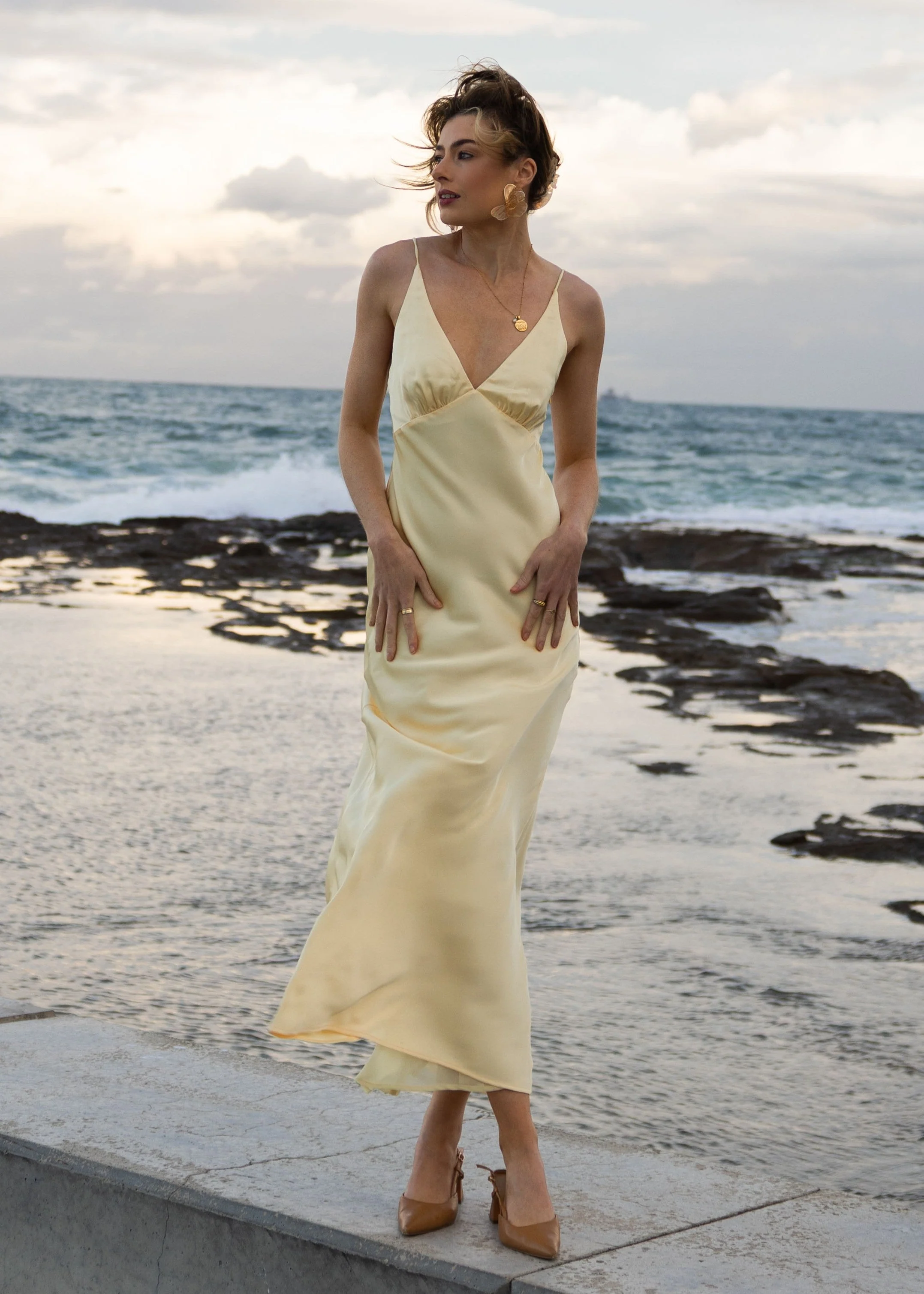 Ziah Maxi Dress - Lemon