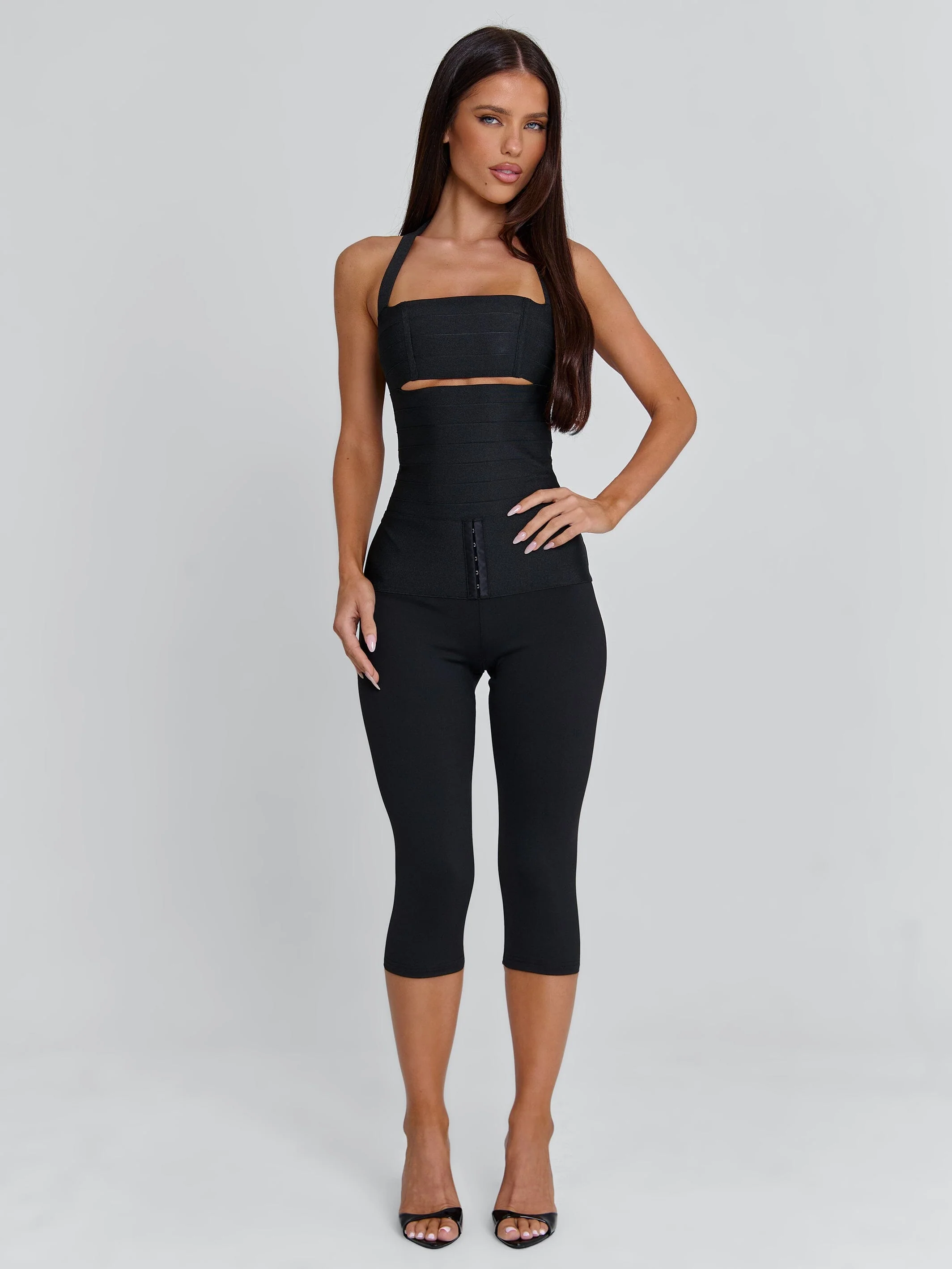 KARNE CAPRI JUMPSUIT BLACK