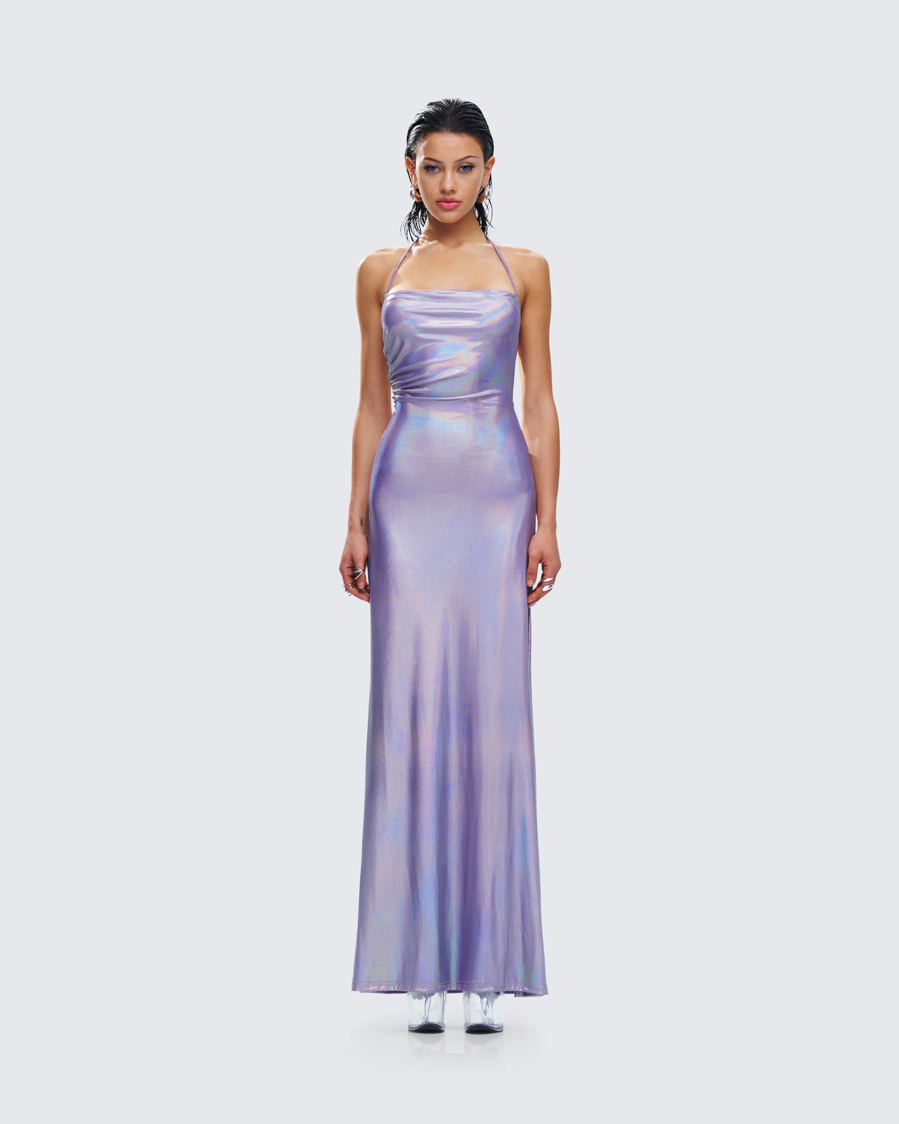 Koa Gunmetal Metallic Gown
