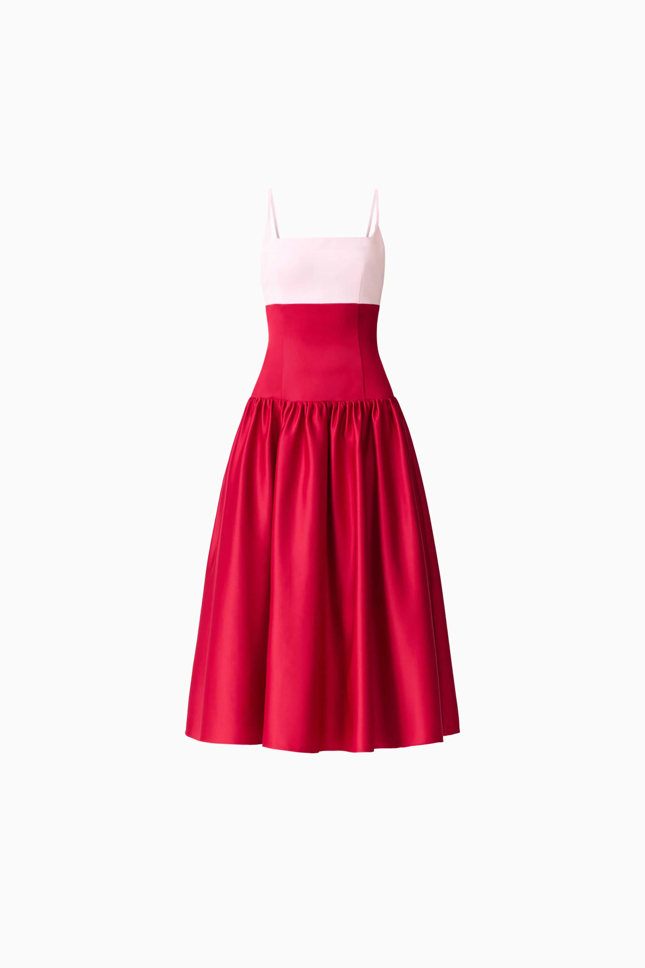June A-Line Gown in Pink & Red