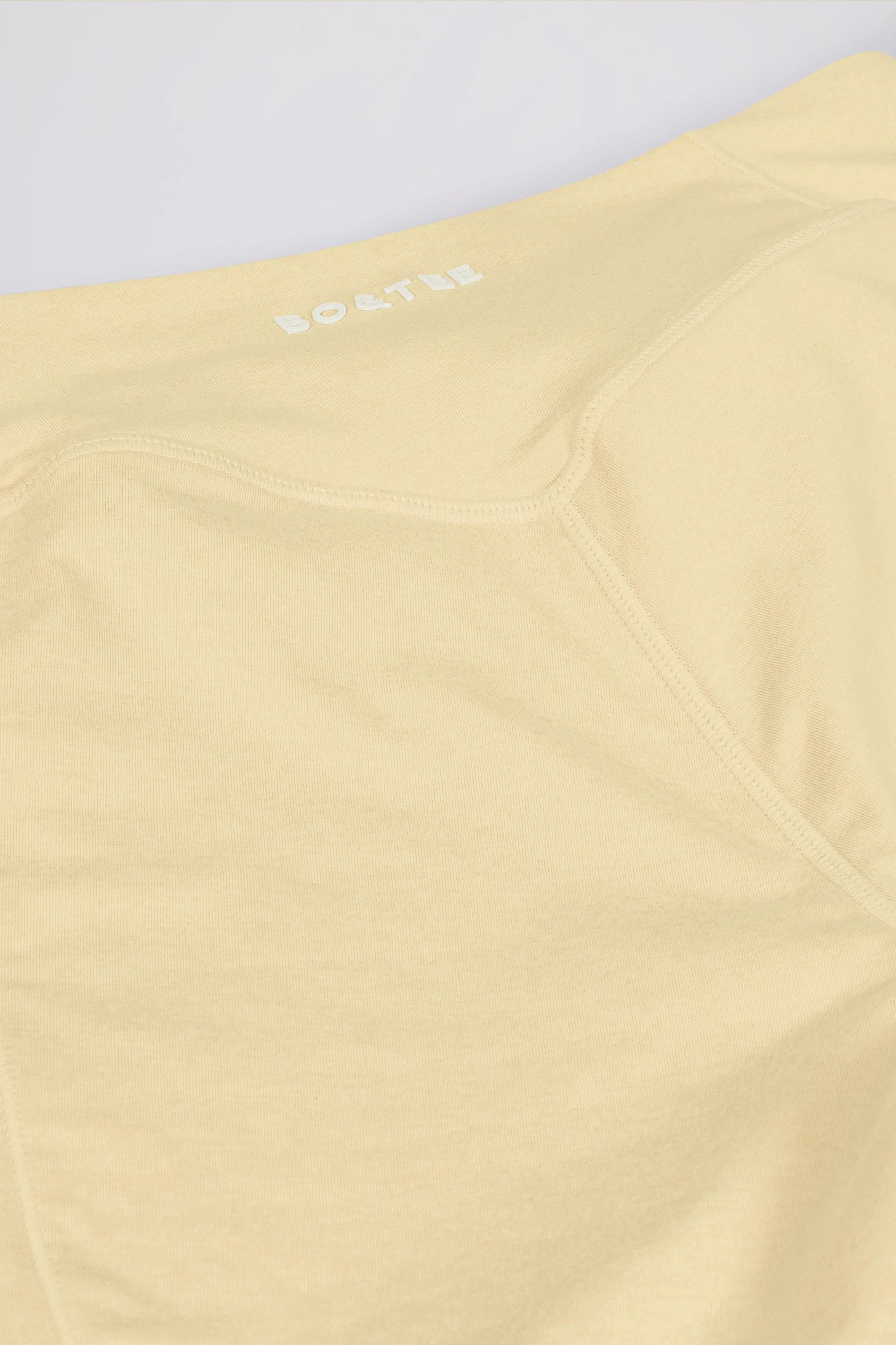 Brushed Jersey Ruched Mid-Rise Leggings in Lemon Marl
