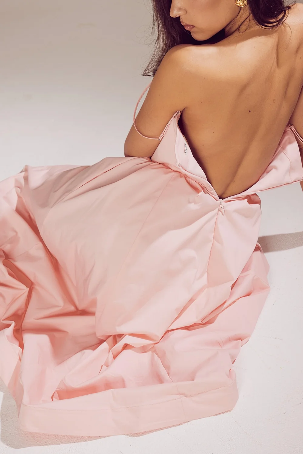 Rose Pink Cotton Corset Sundress