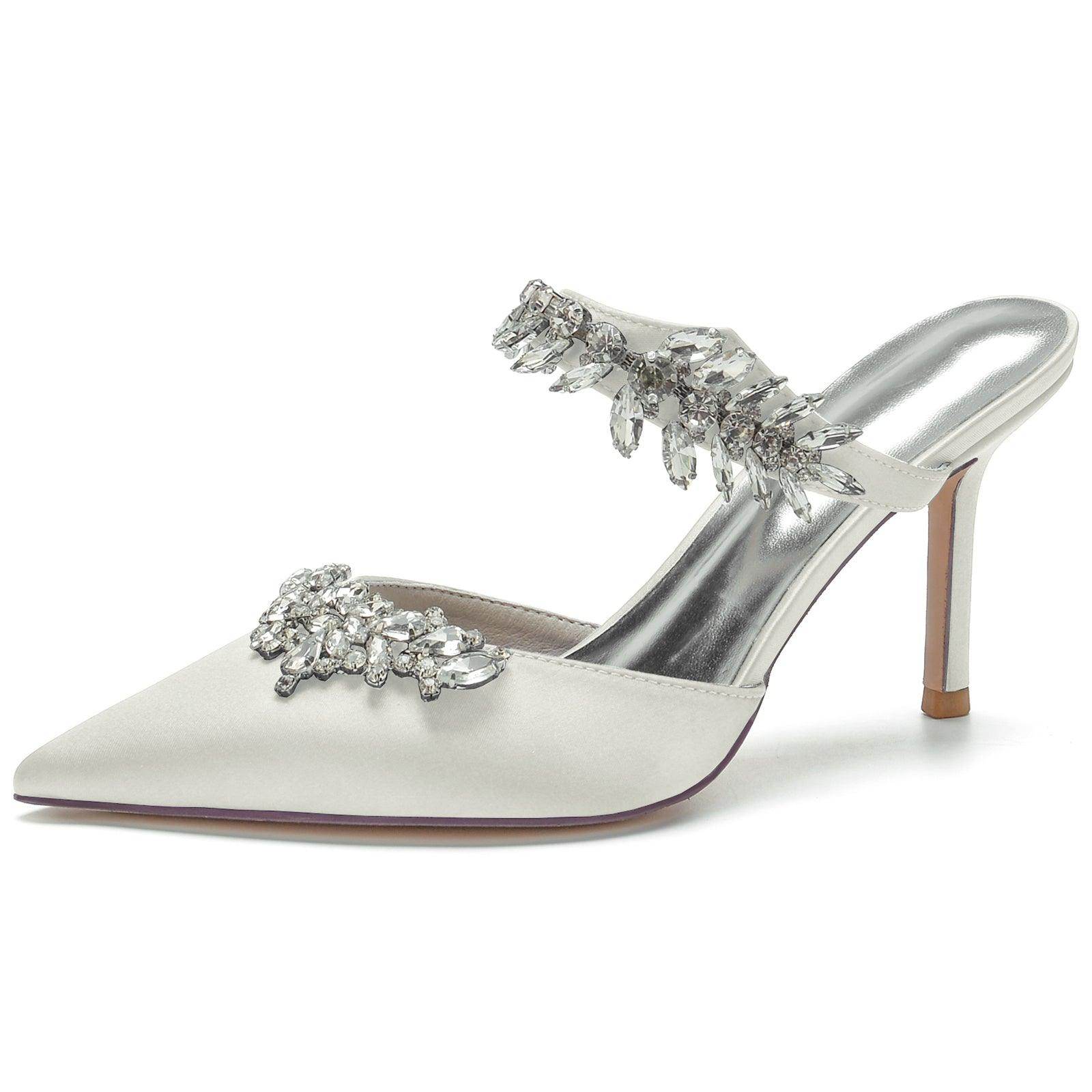 Stiletto Heel 8.5cm Silk-Like Shoes CK0158