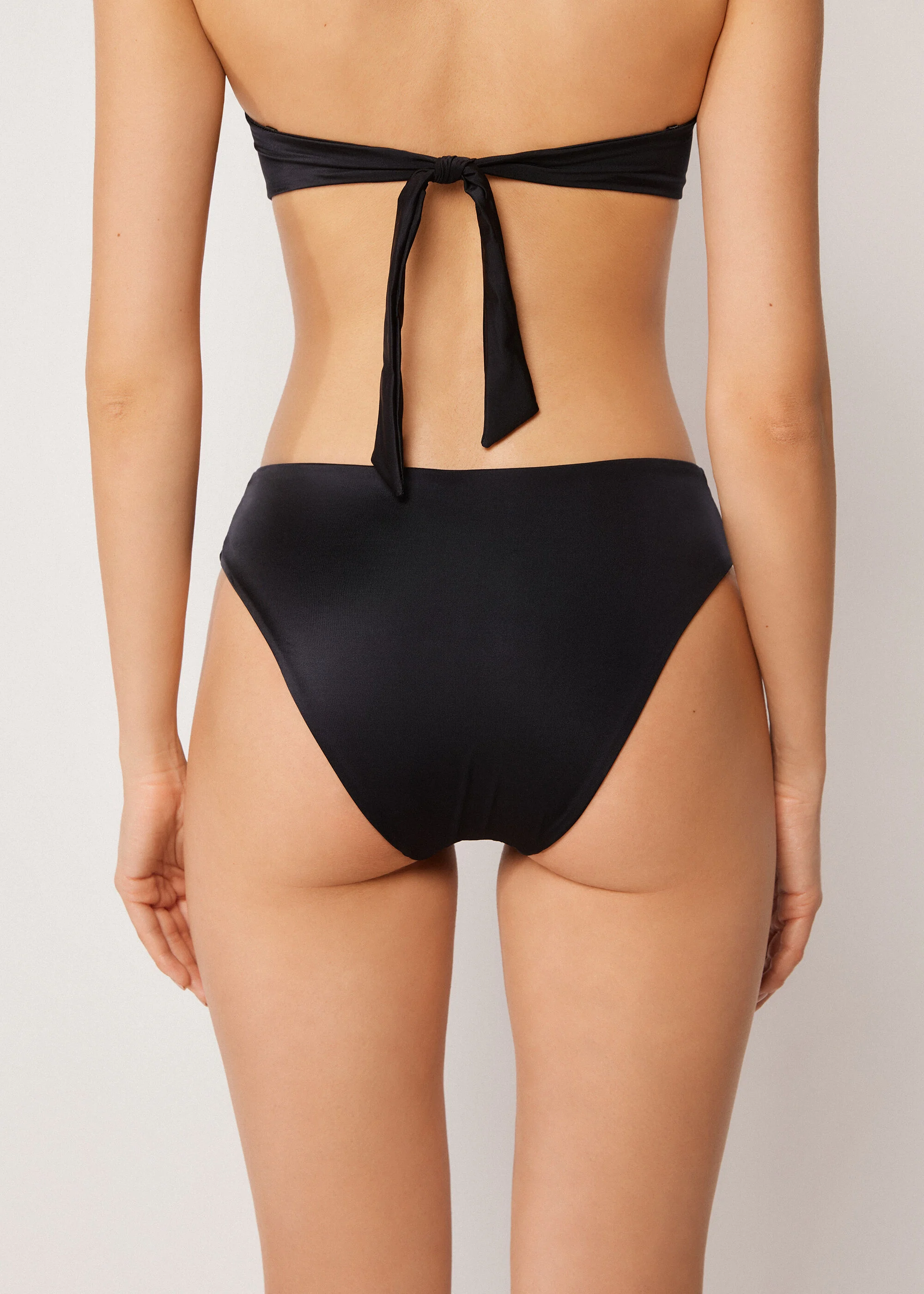 High-Rise Swimsuit Bottom Elegant Bicolor