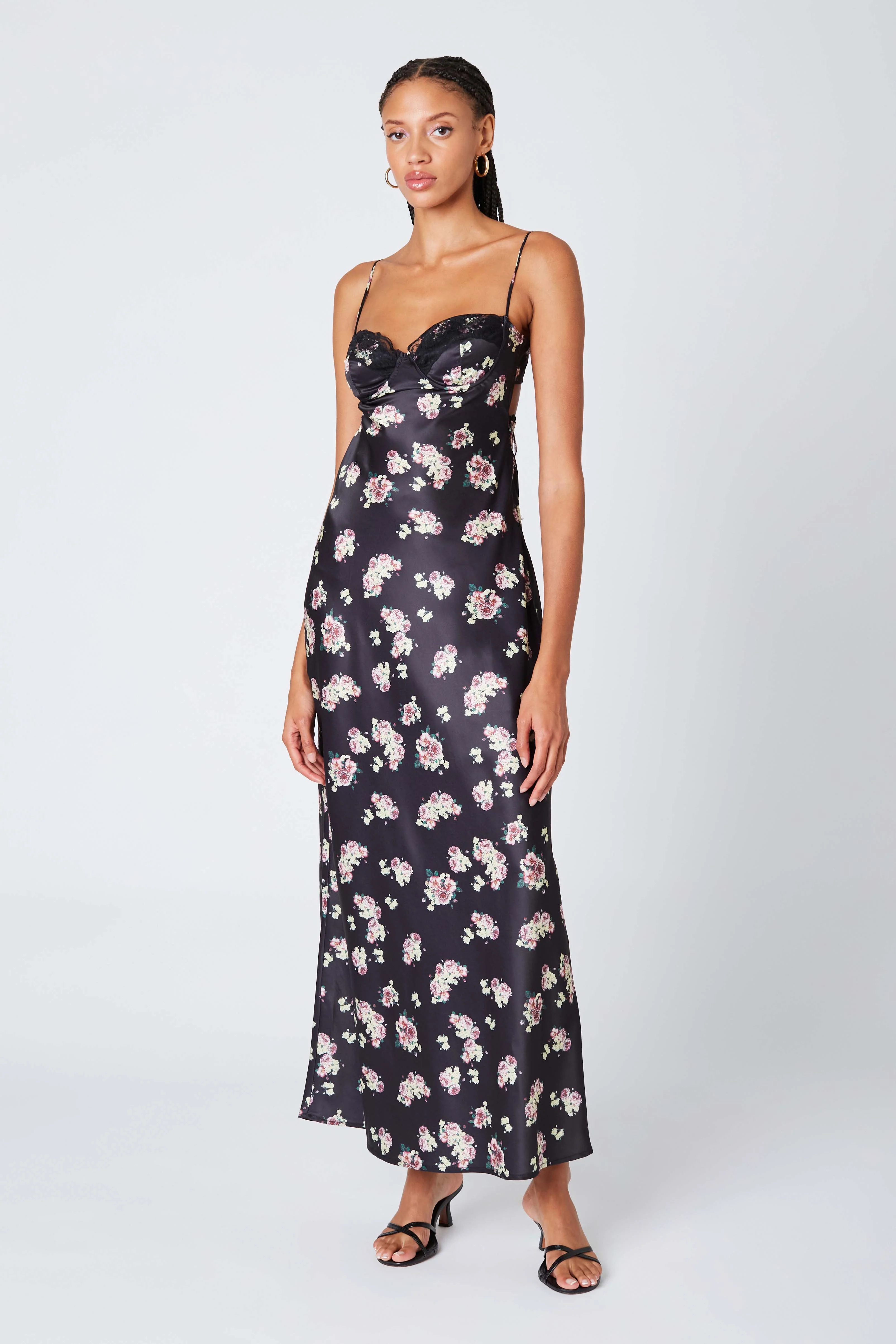 Corset Floral Maxi Dress