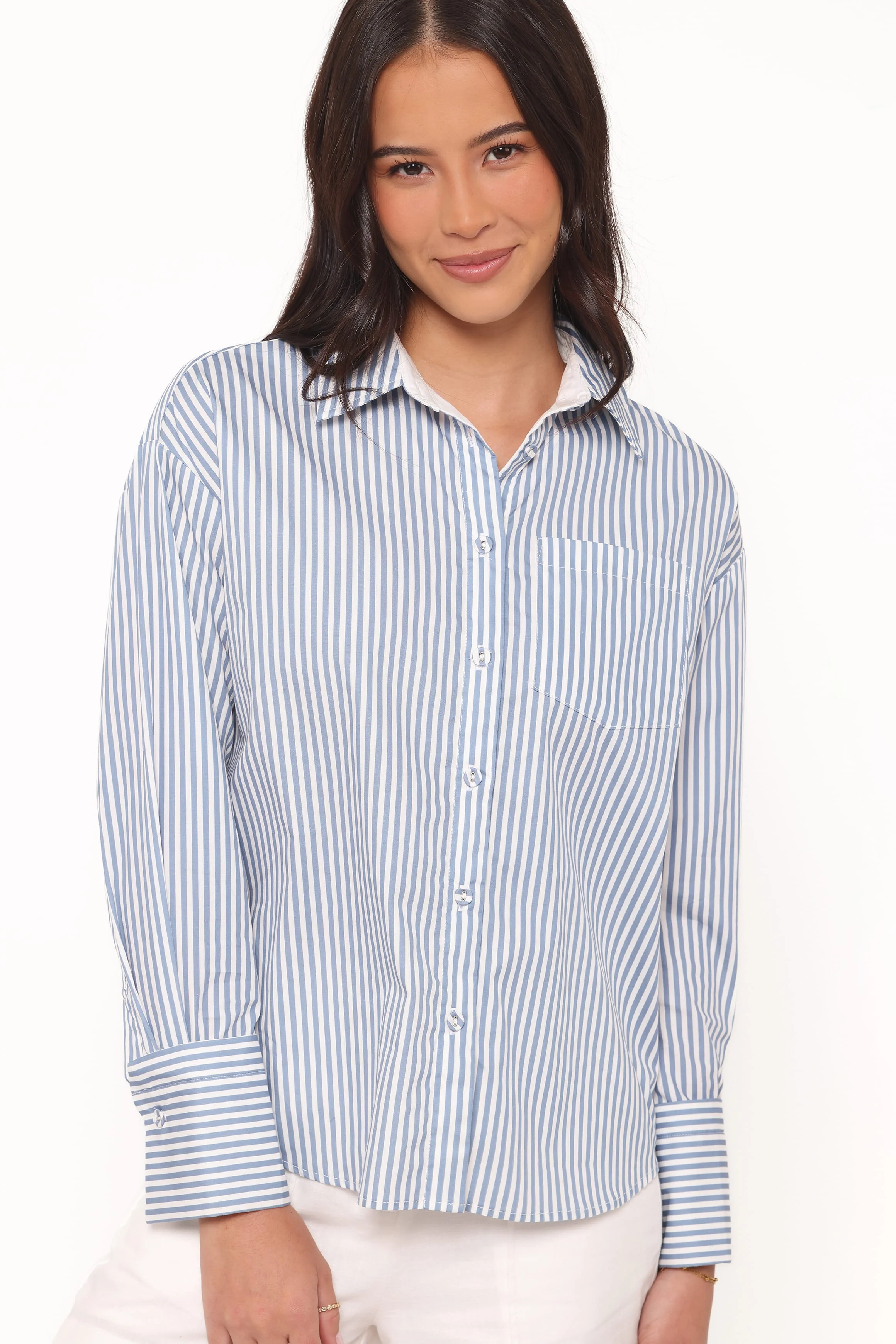 Jackson Button Up Shirt - Blue Stripe