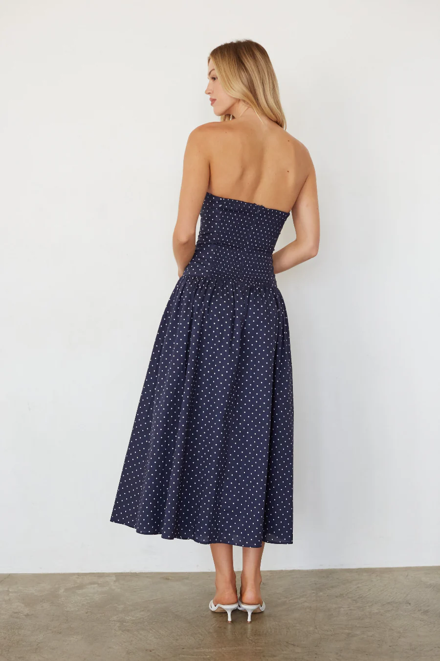 Joey Polka Dot Midi Dress - luluinthesky