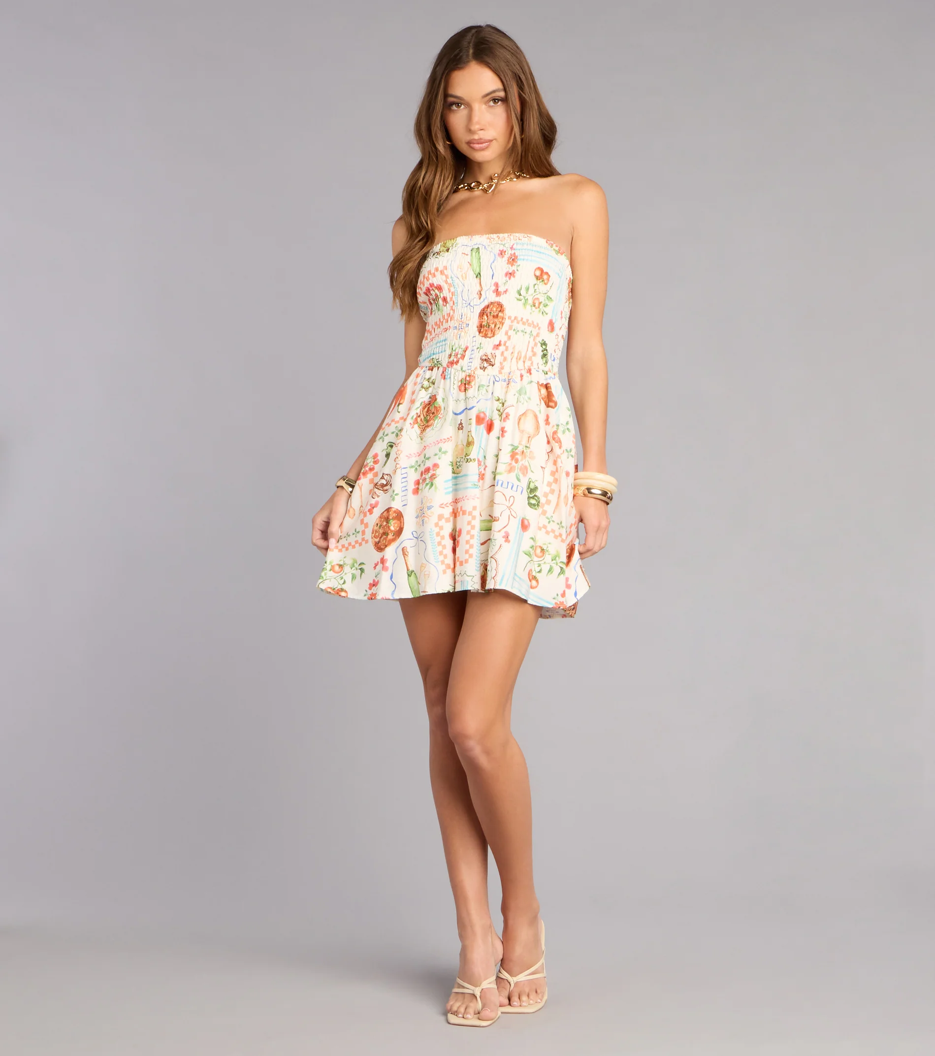 Spritz And Plans Strapless Mini Dress