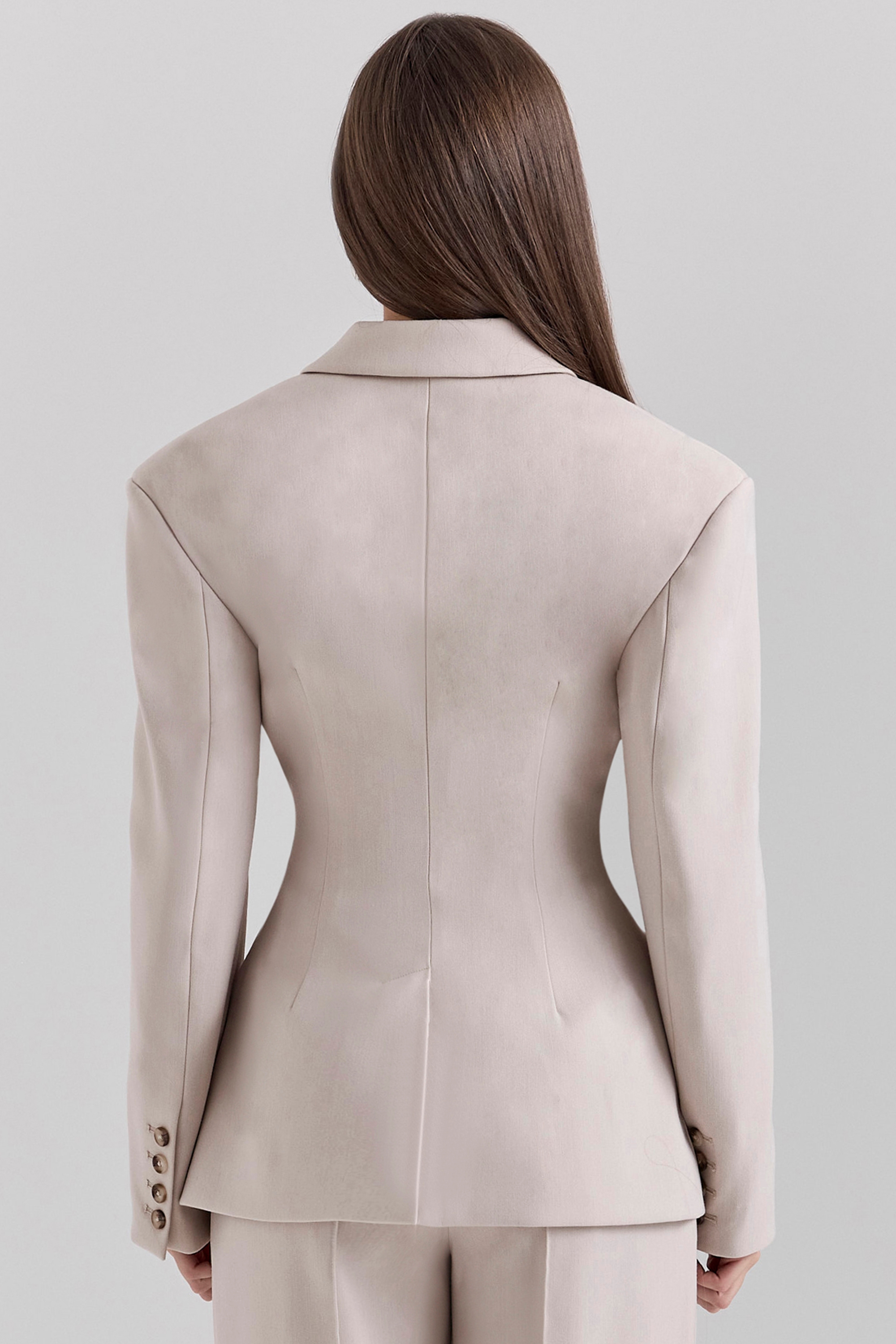 Beige Hourglass Blazer