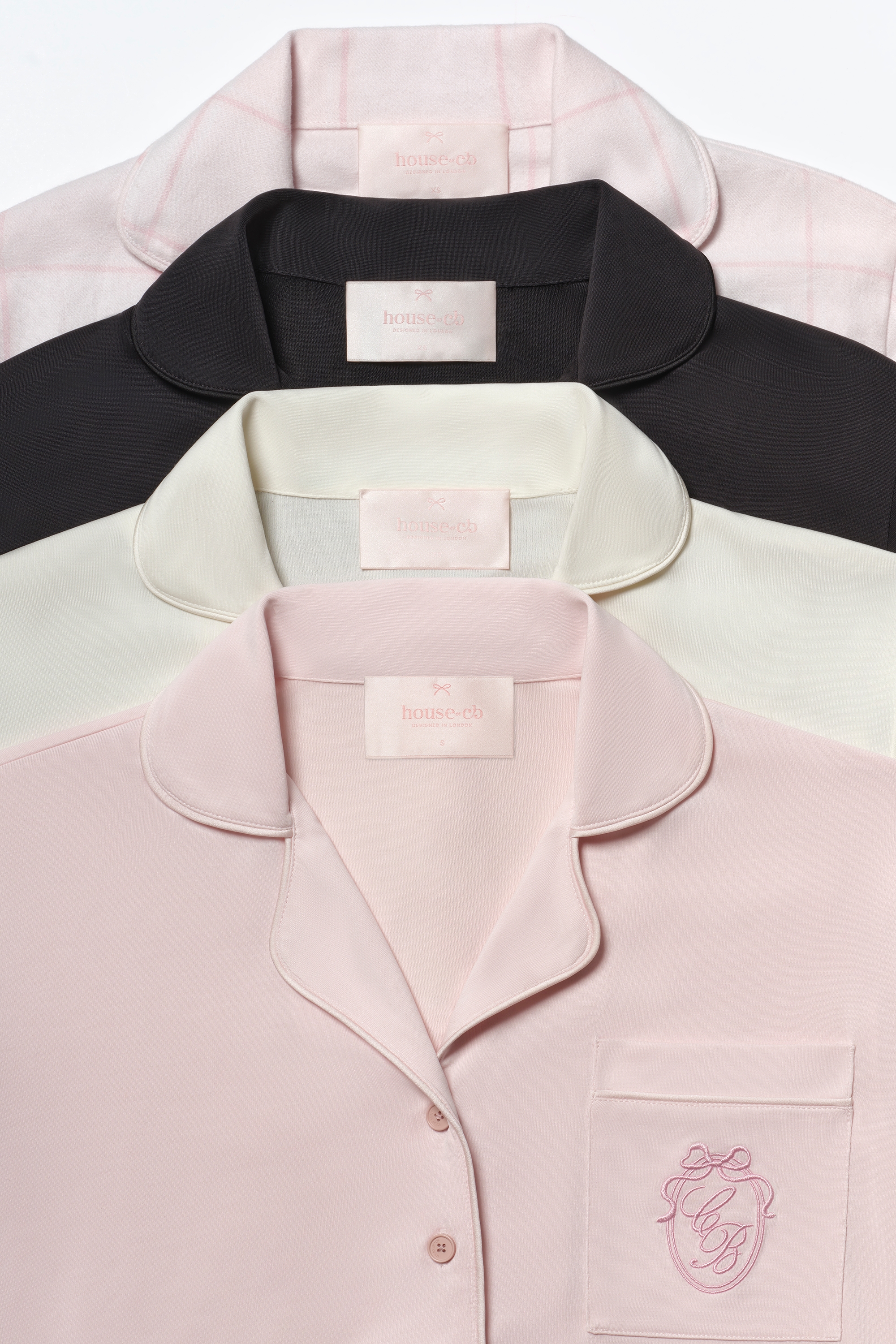 Pink Check Brushed Cotton Pajama Set