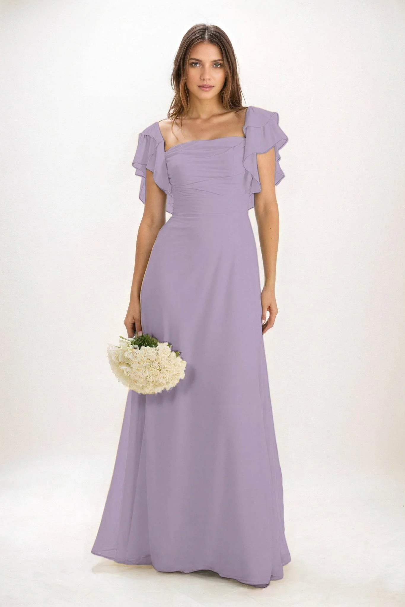 A-Line Maxi Chiffon Bridesmaid Dress CB0856
