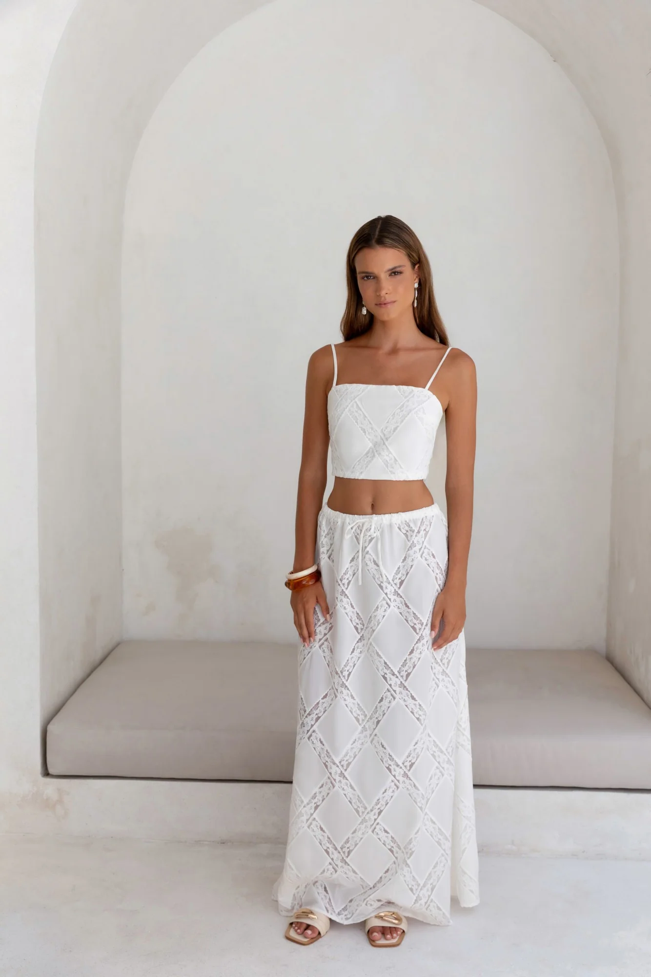 Ocean Air Oasis Maxi Skirt White - luluinthesky