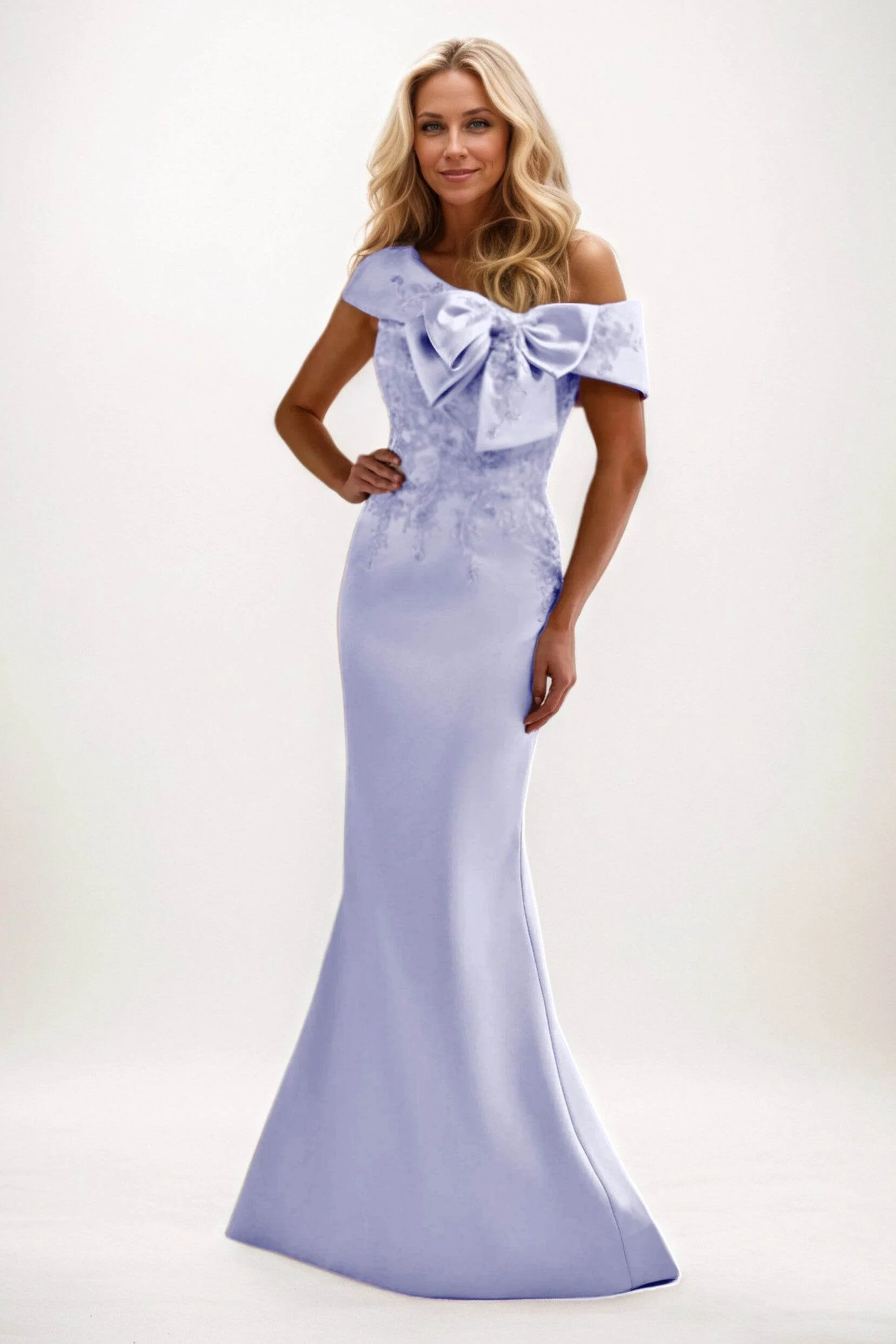 Trumpet-Mermaid Maxi Satin Mother of the Bride Dresses CM0398