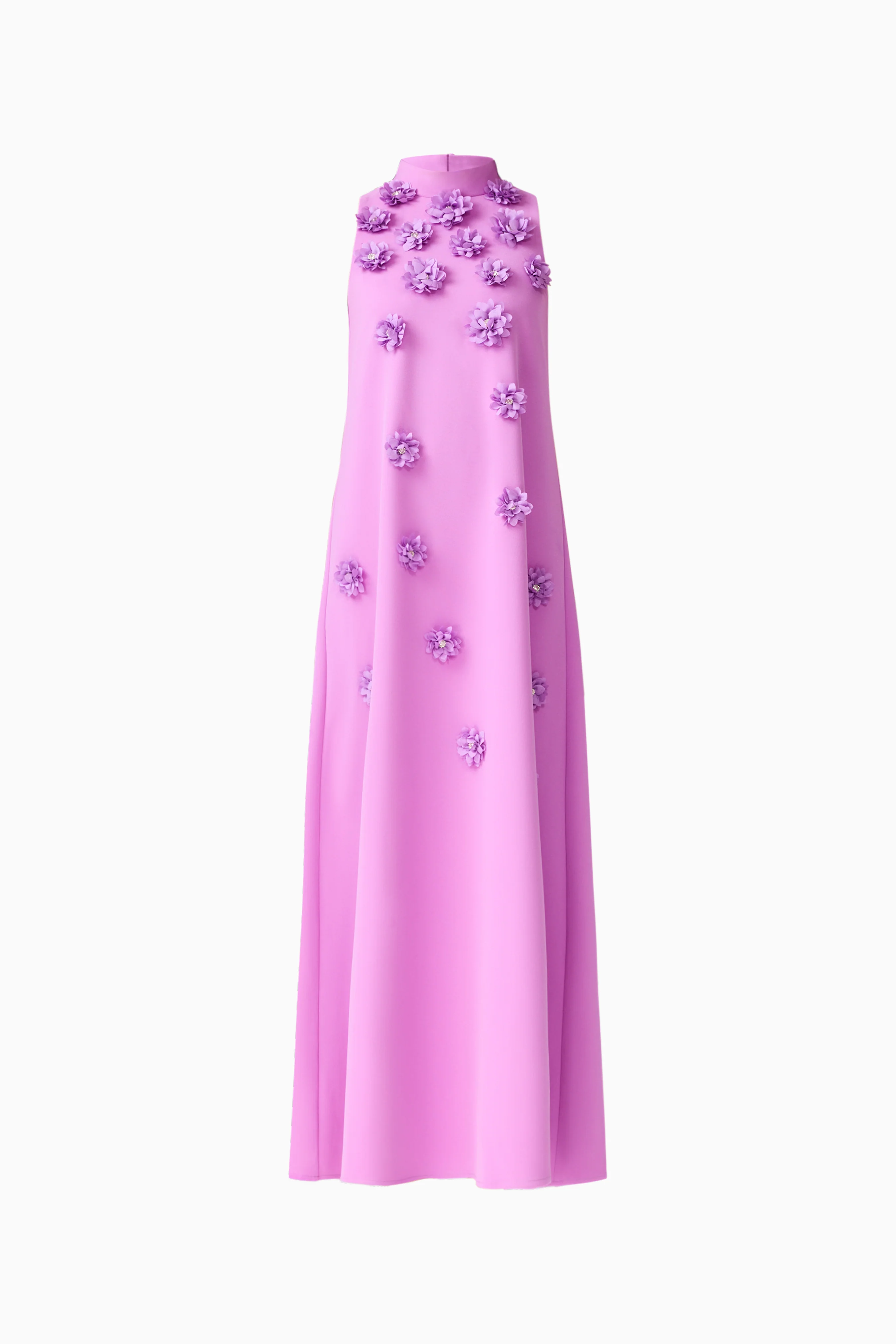 Solenne Halter Maxi Dress in Purple