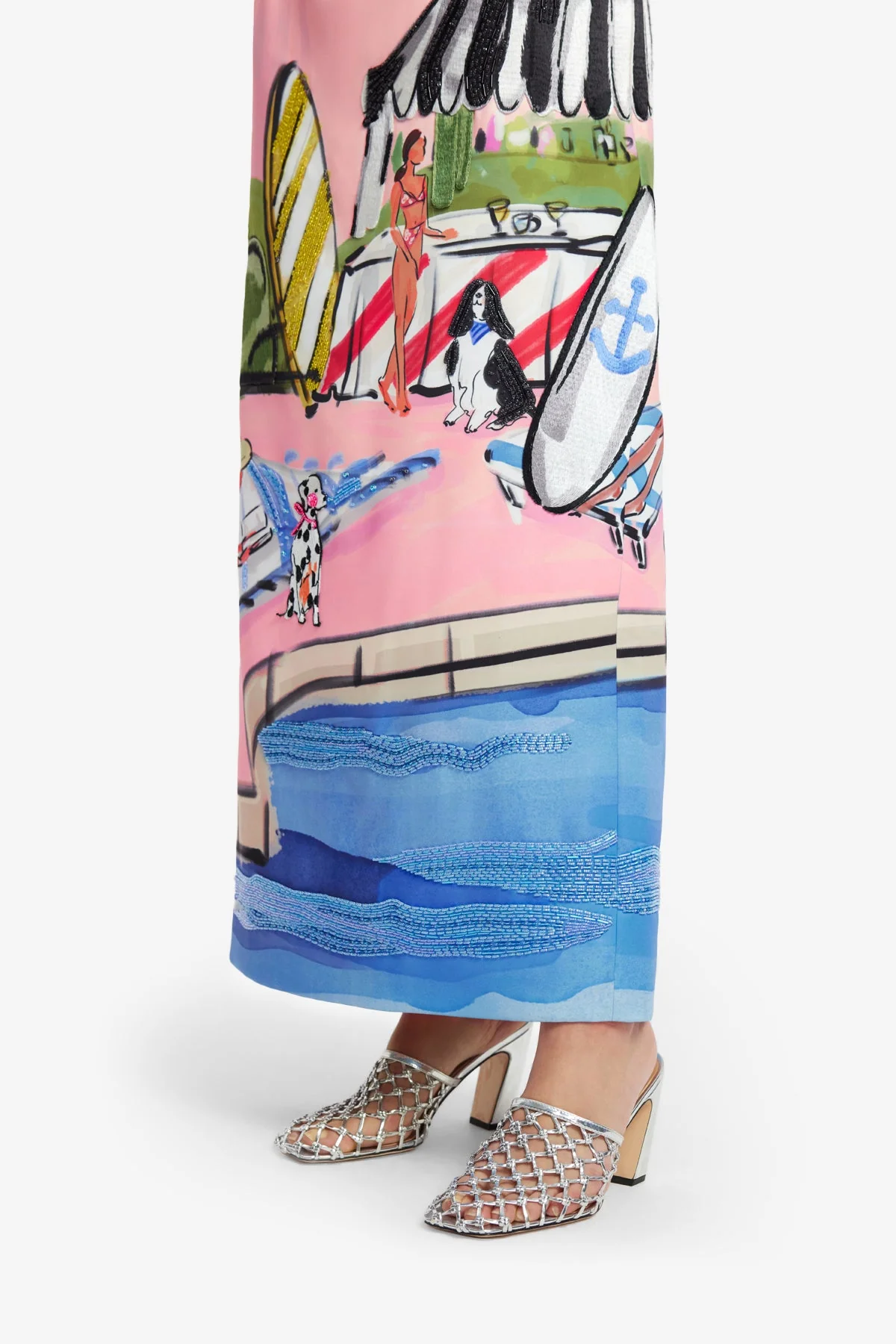 Ava Bustier Maxi Dress - Riviera Print