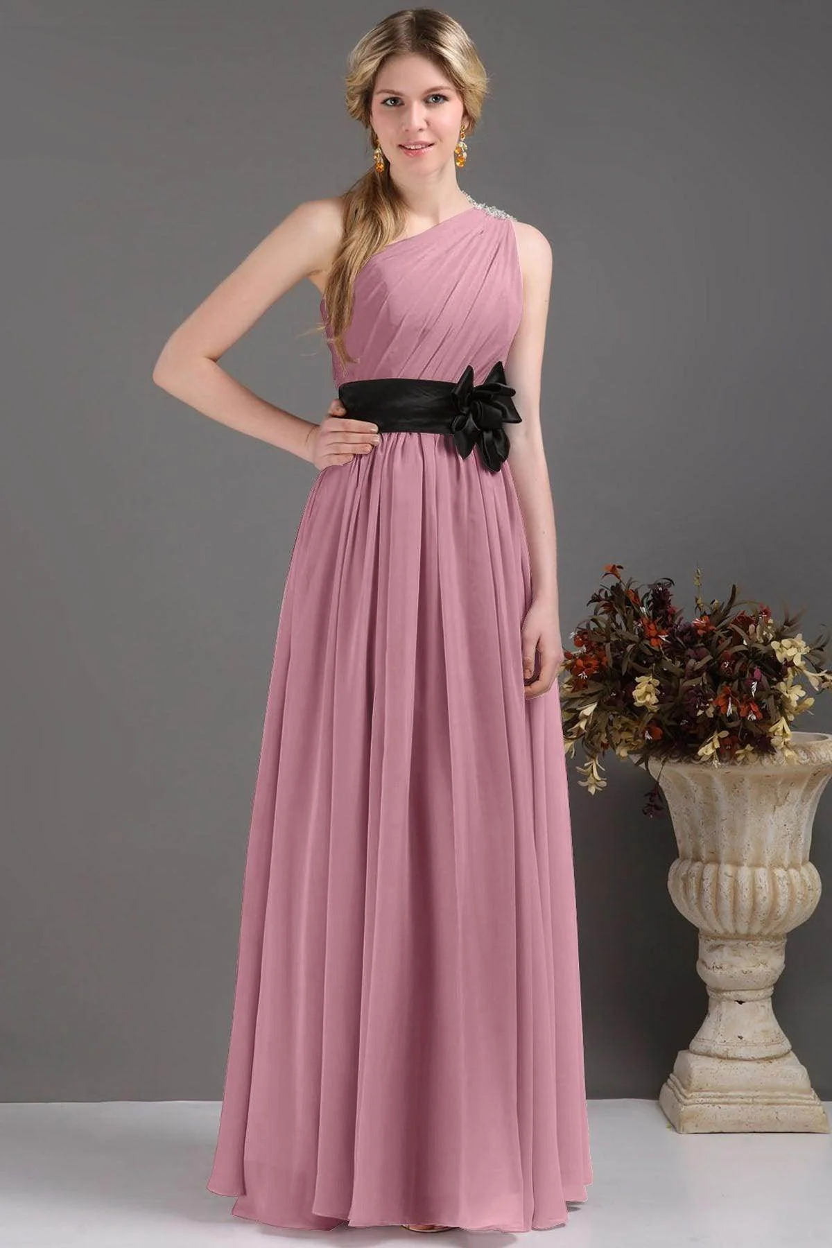 Sheath-Column Floor Length Bridesmaids Dress COSF14001