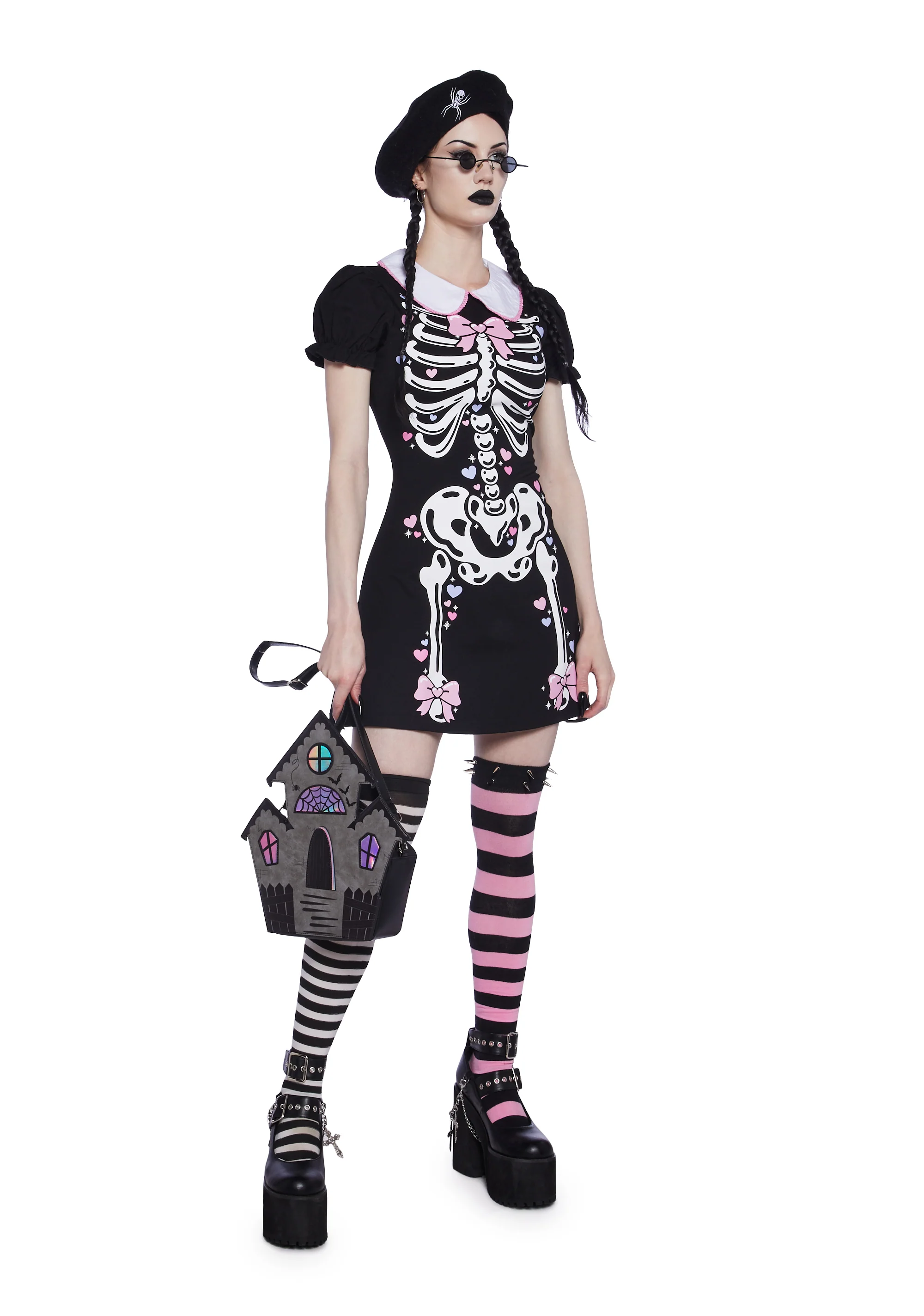 Rattle My Bones Mini Dress - Hearts