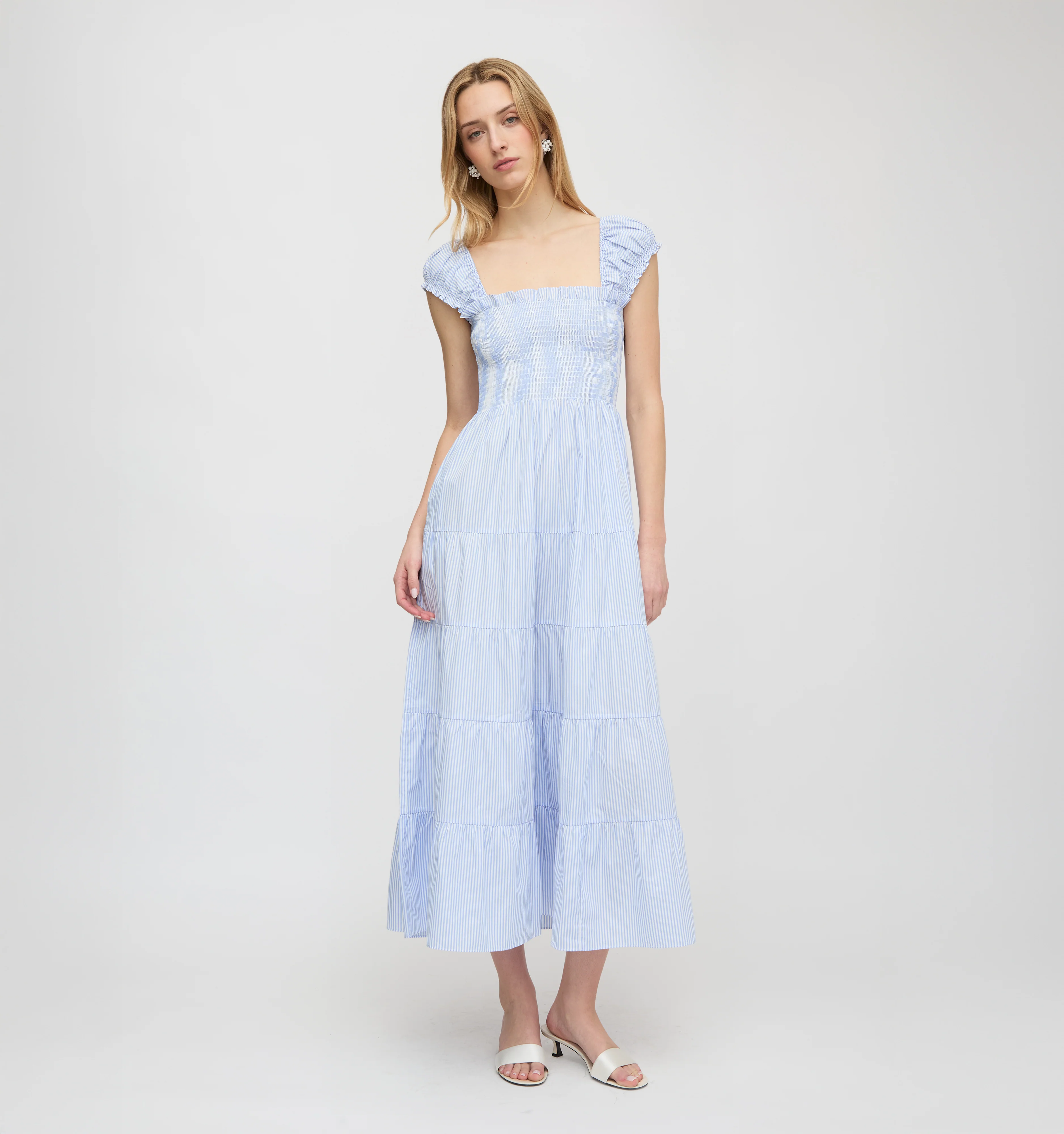 The Stella Nap Dress - Blue/White Stripe