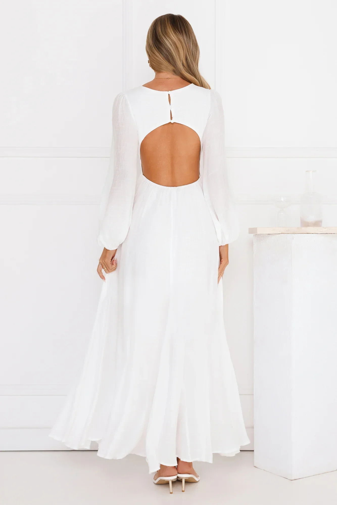 Meadow Dusk Maxi Dress White
