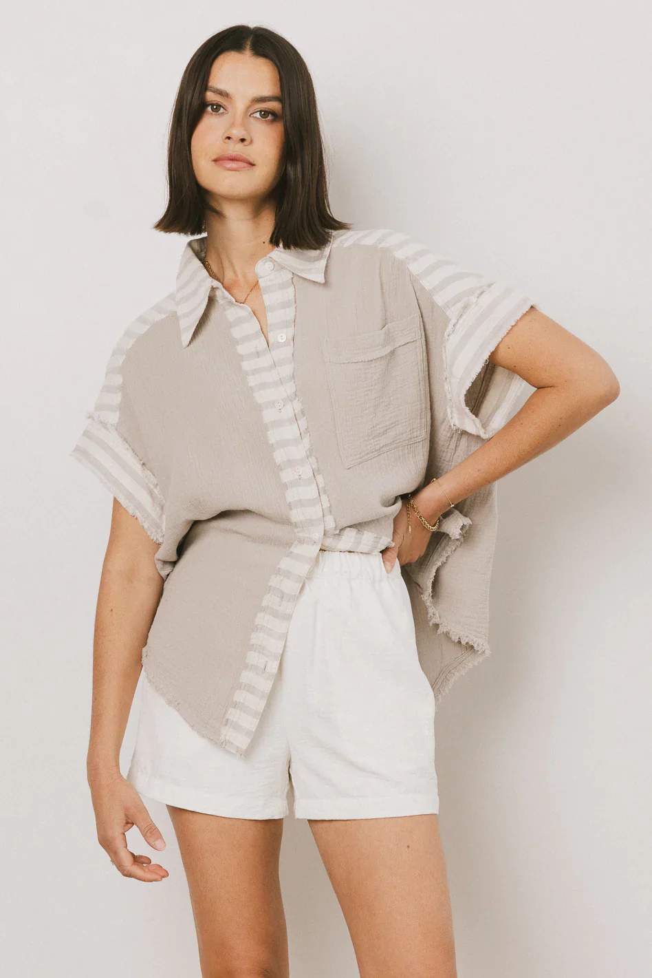 Easton Mixed Media Blouse